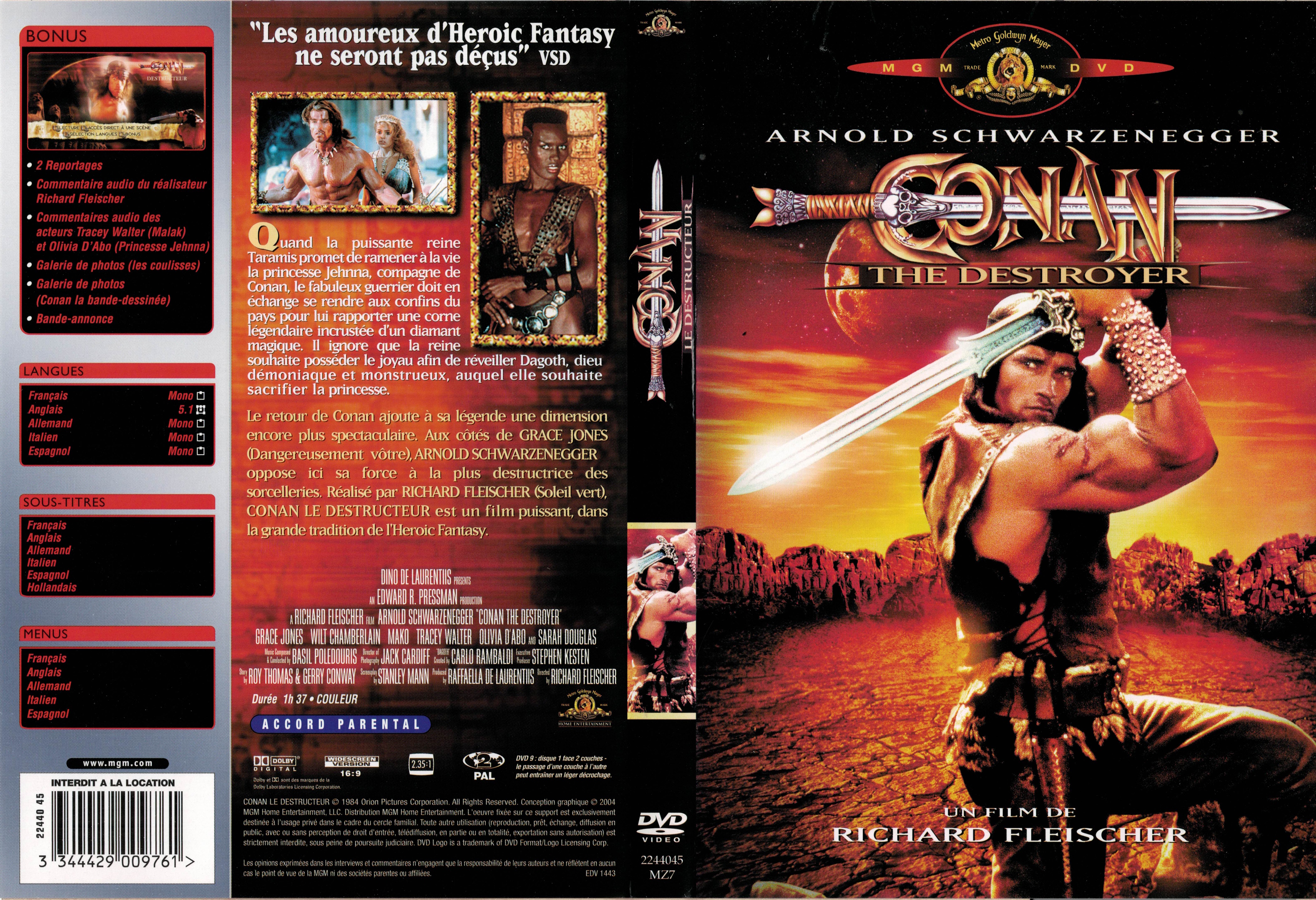 Jaquette DVD Conan le Destructeur