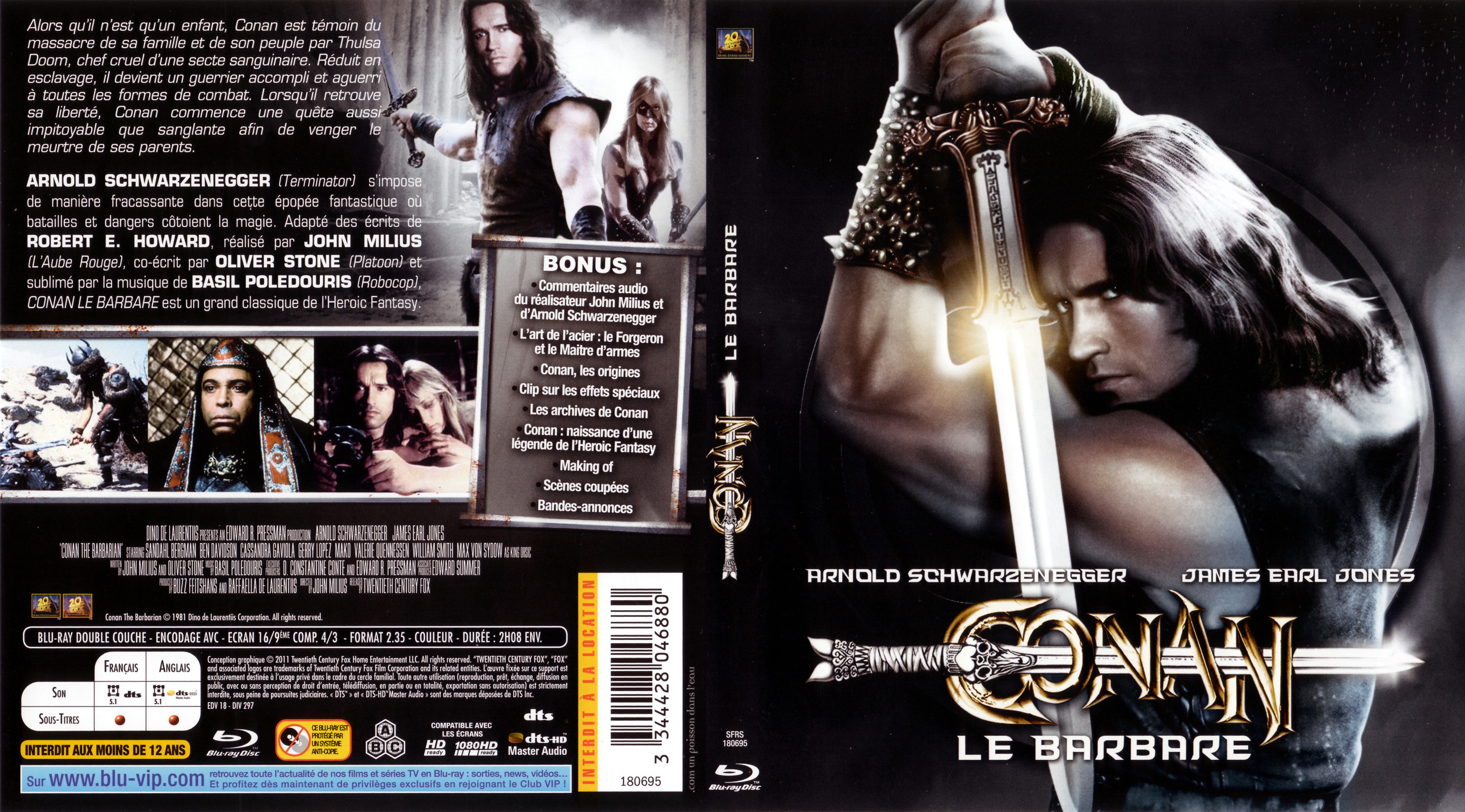 Jaquette DVD Conan le barbare (BLU-RAY)