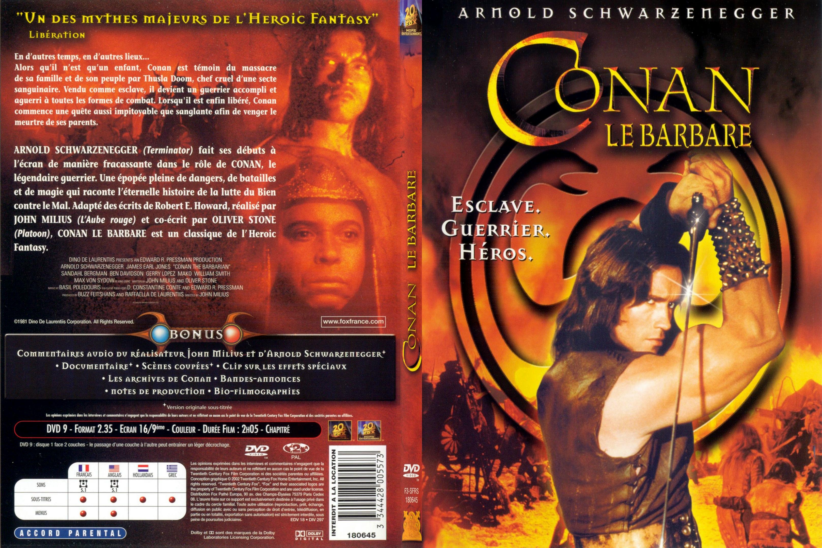 Jaquette DVD Conan le barbare - SLIM