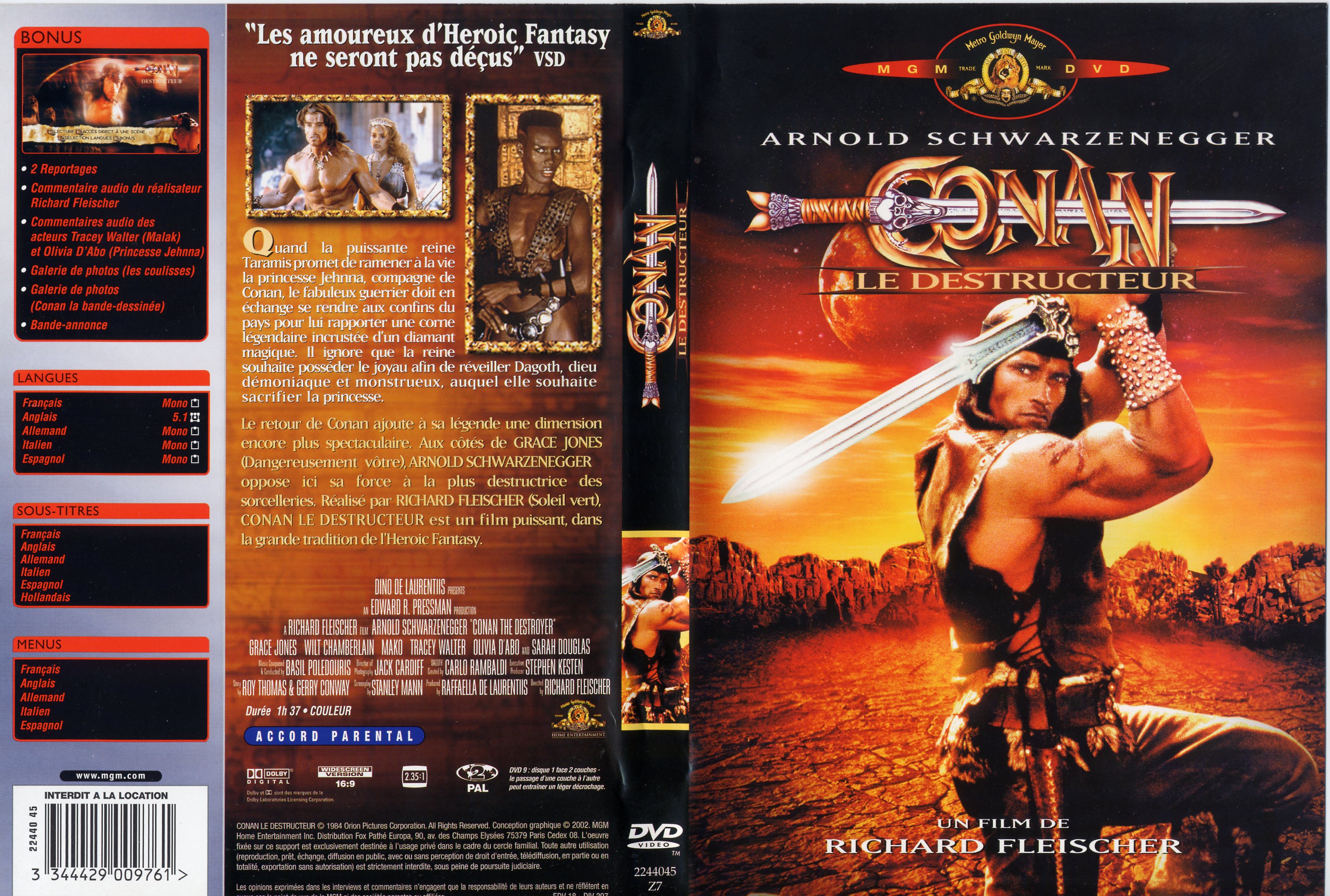 Jaquette DVD Conan le destructeur
