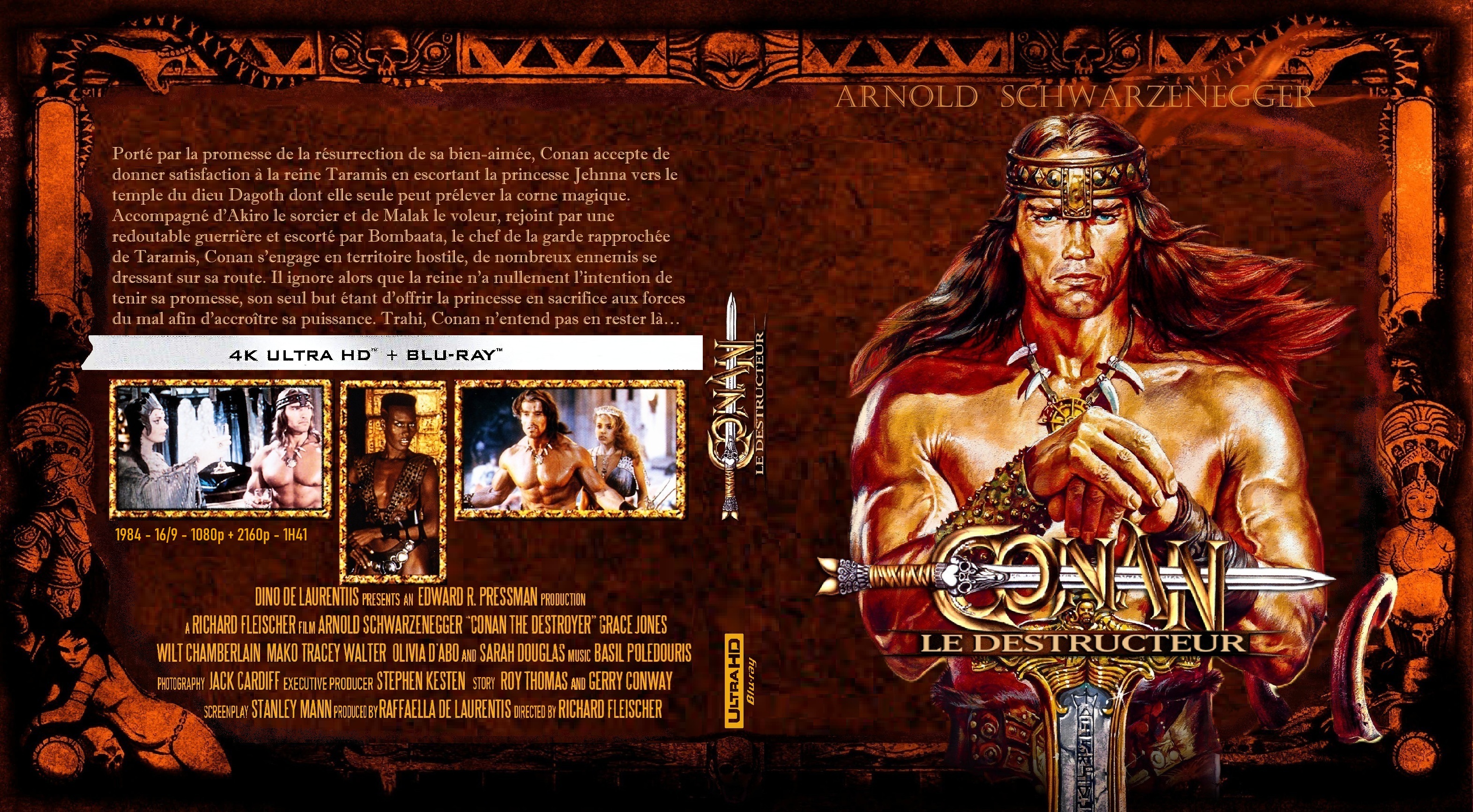 Jaquette DVD Conan le destructeur  4K custom (BLU-RAY)