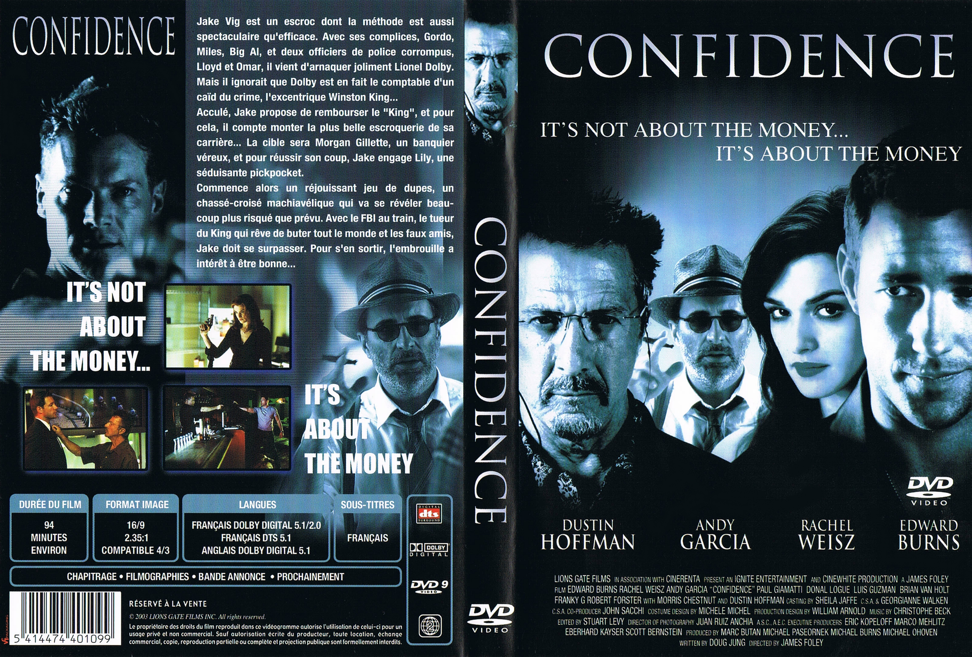 Jaquette DVD Confidence v3