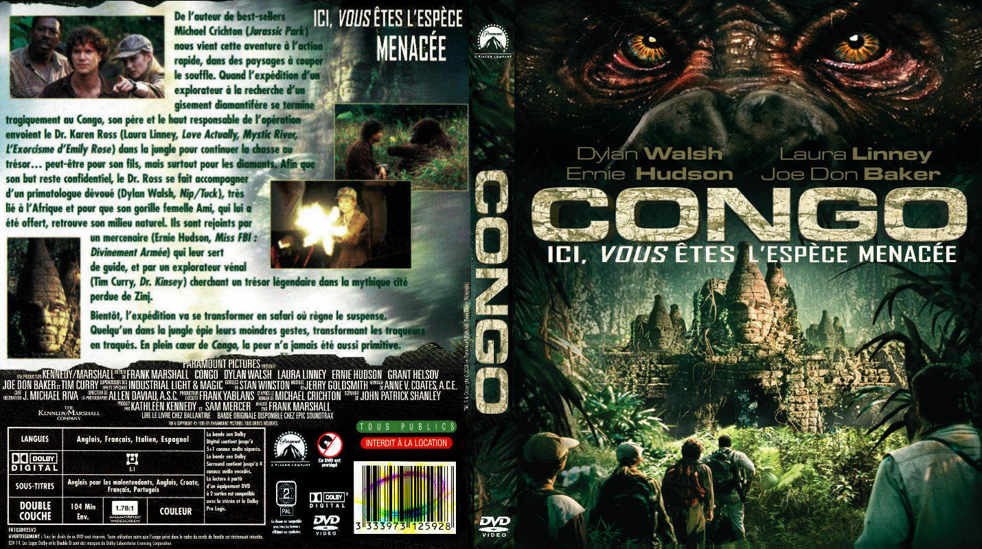 Jaquette DVD Congo custom (BLU-RAY)