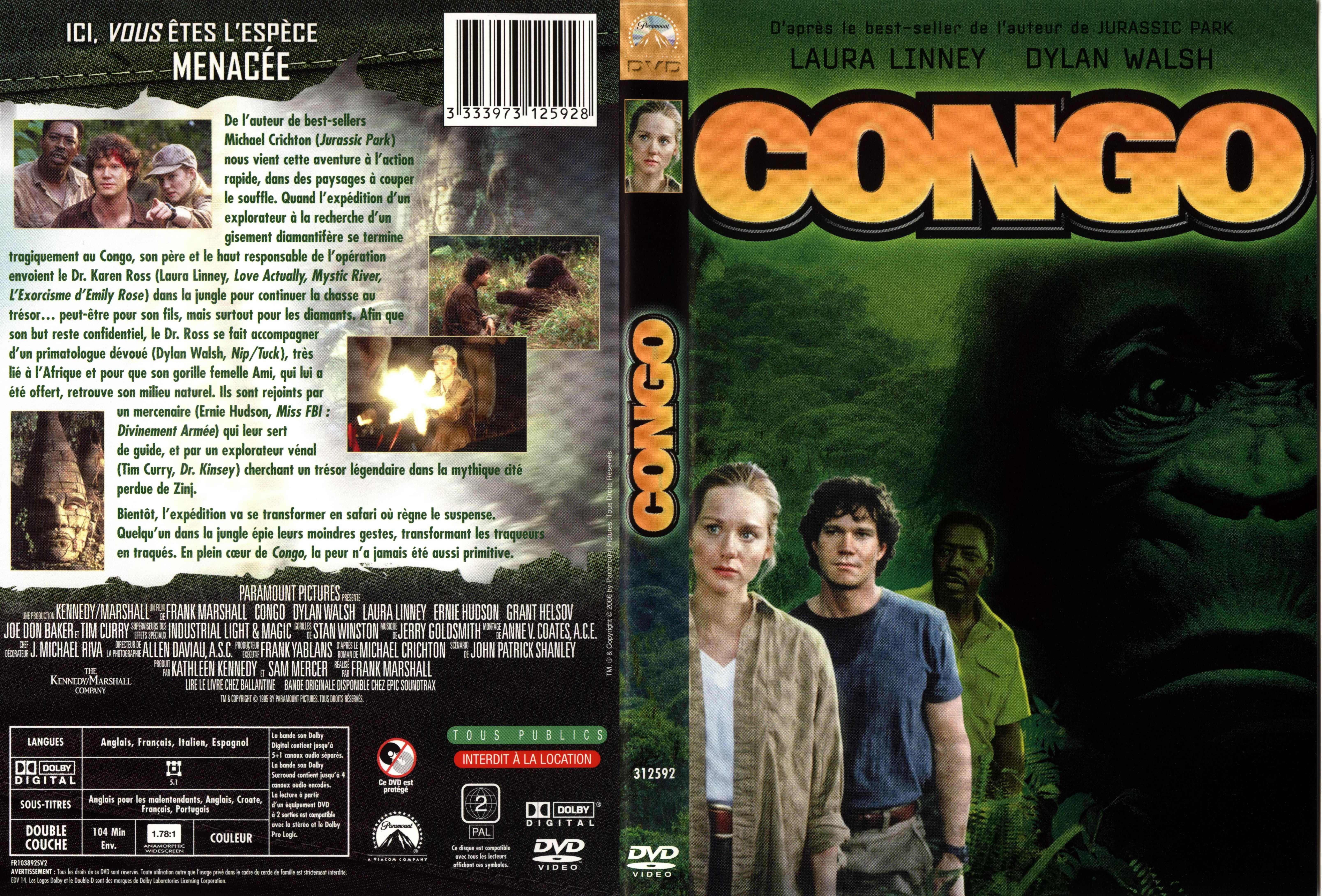 Jaquette DVD Congo v2