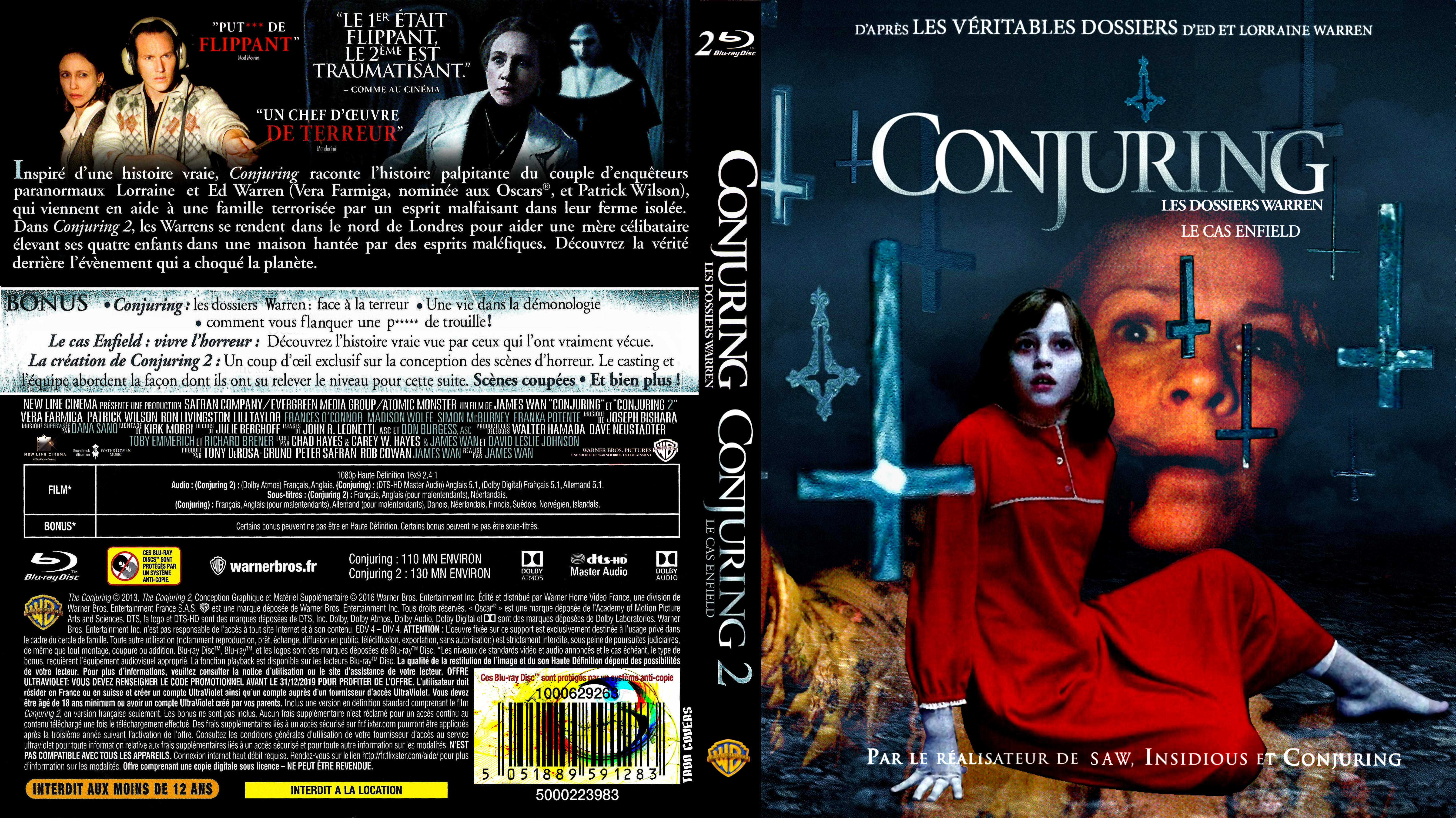 Jaquette DVD Conjuring 1 et 2 coffret custom (BLU-RAY)