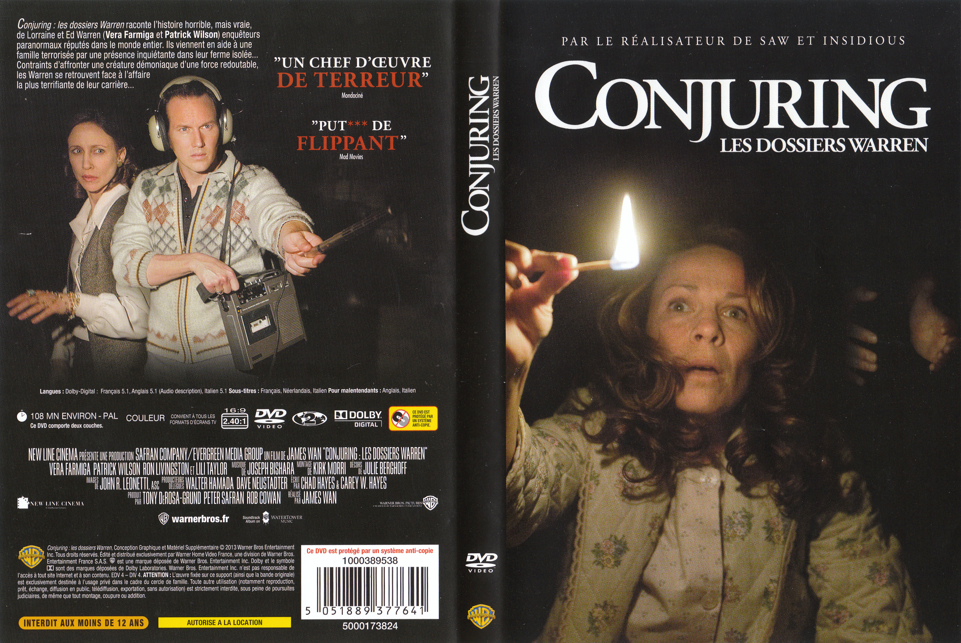 Jaquette DVD Conjuring Les dossiers Warren