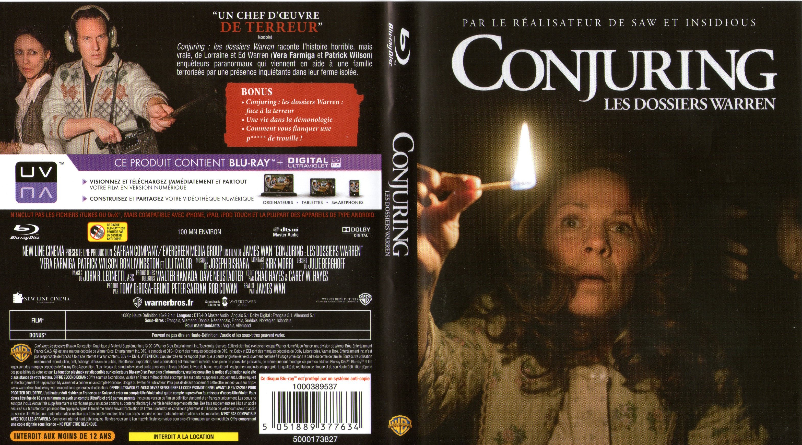 Jaquette DVD Conjuring Les dossiers Warren (BLU-RAY)