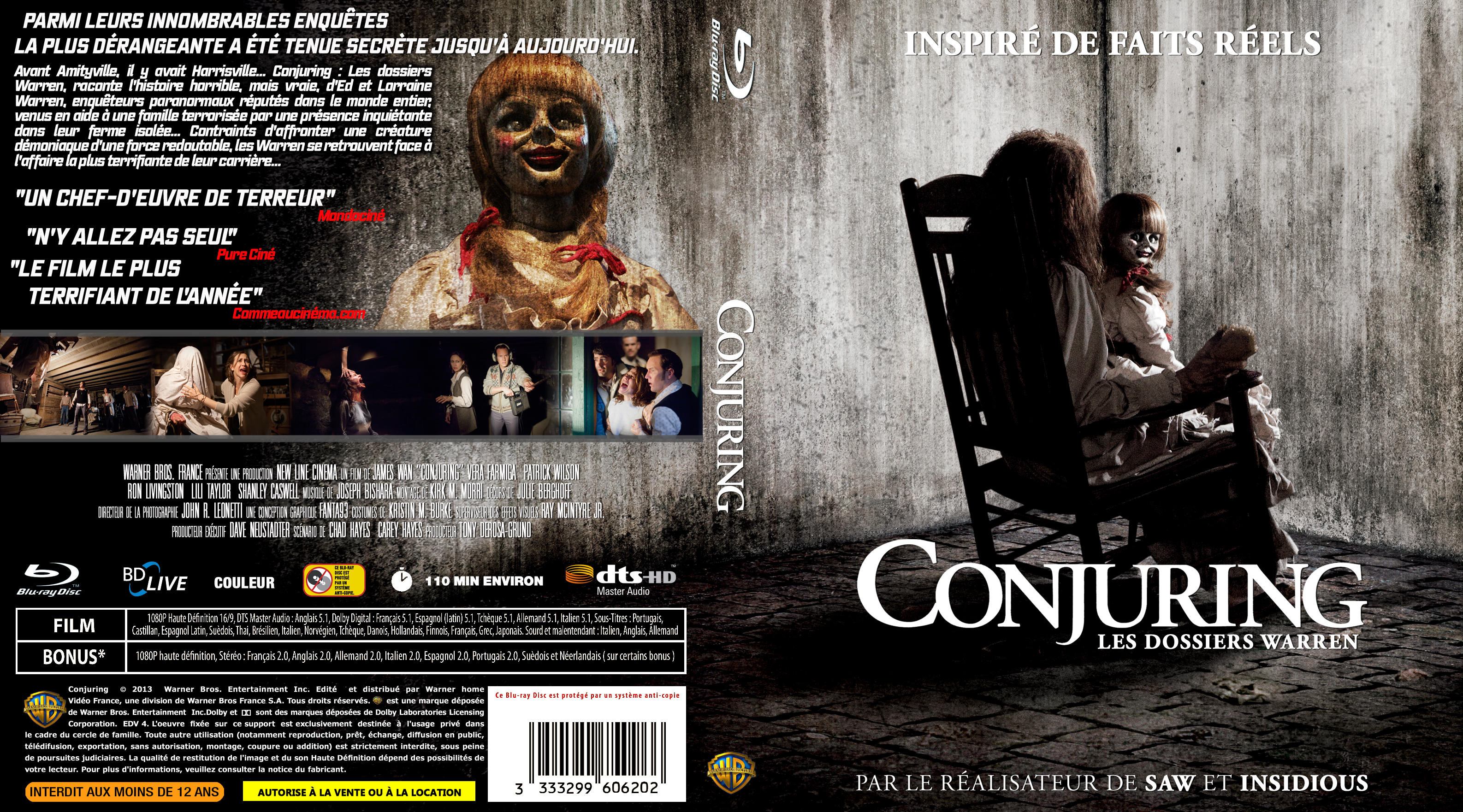 Jaquette DVD Conjuring Les dossiers Warren custom (BLU-RAY)