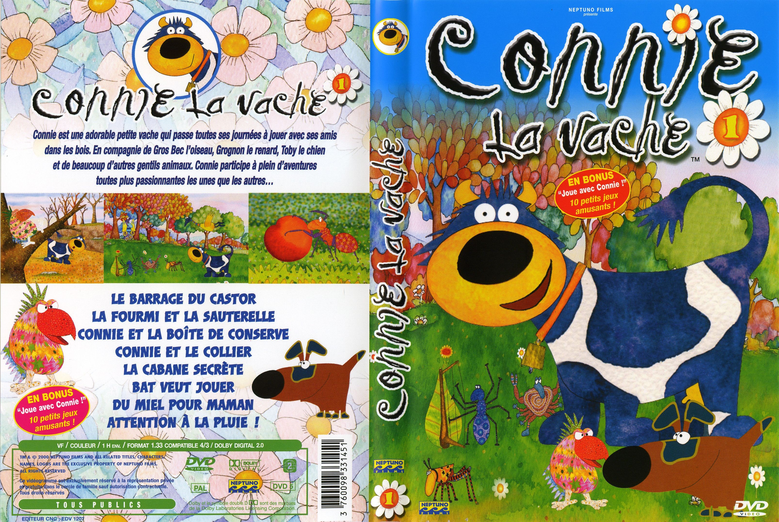 Jaquette DVD Connie la vache vol 1