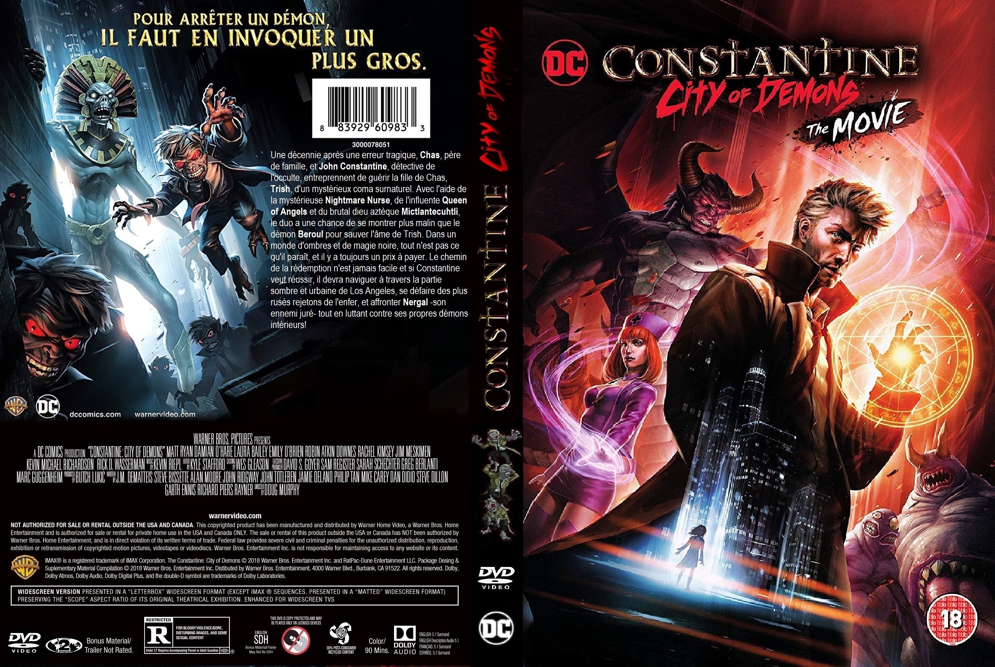 Jaquette DVD Constantine City of Demons custom v2