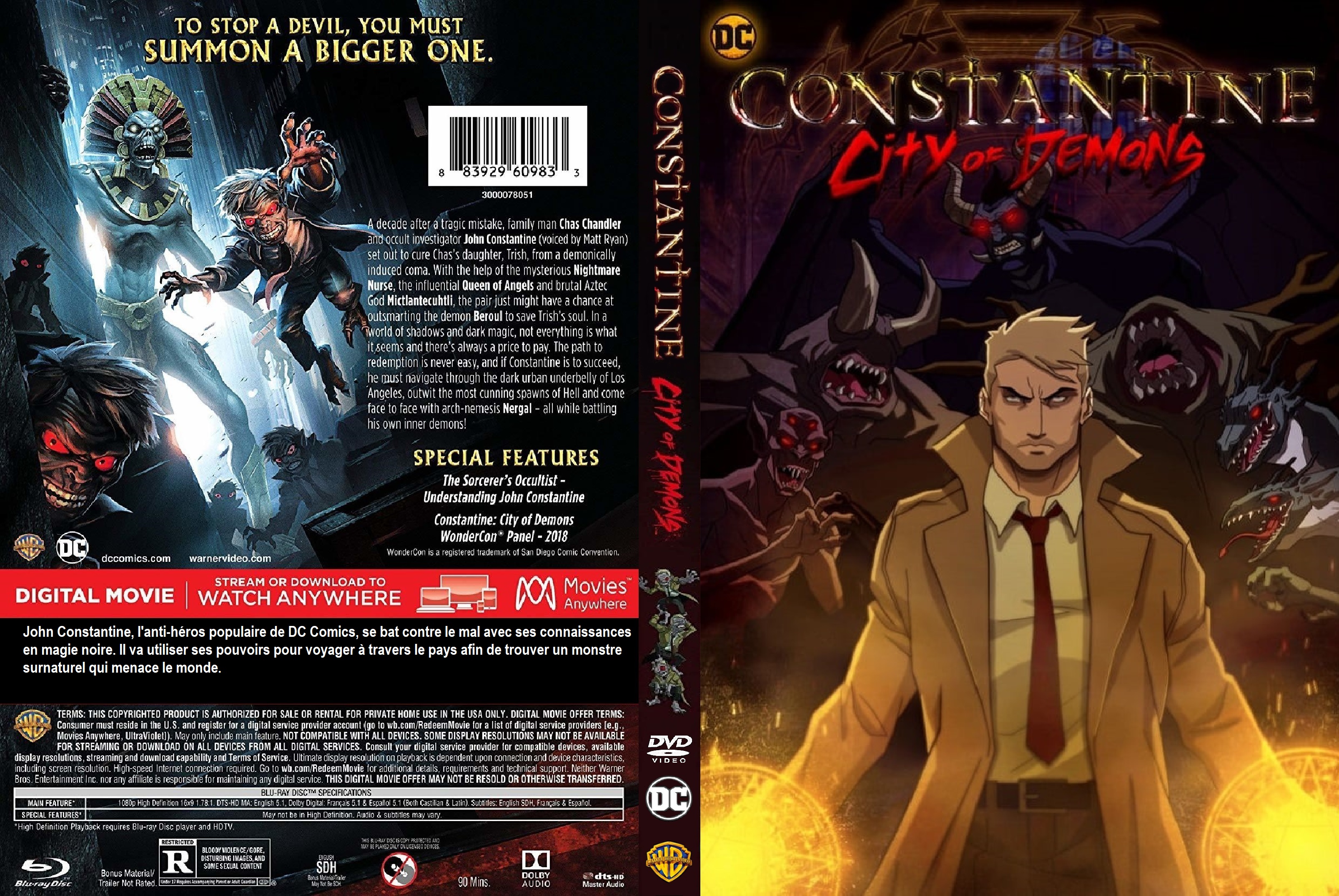Jaquette DVD Constantine City of demons custom