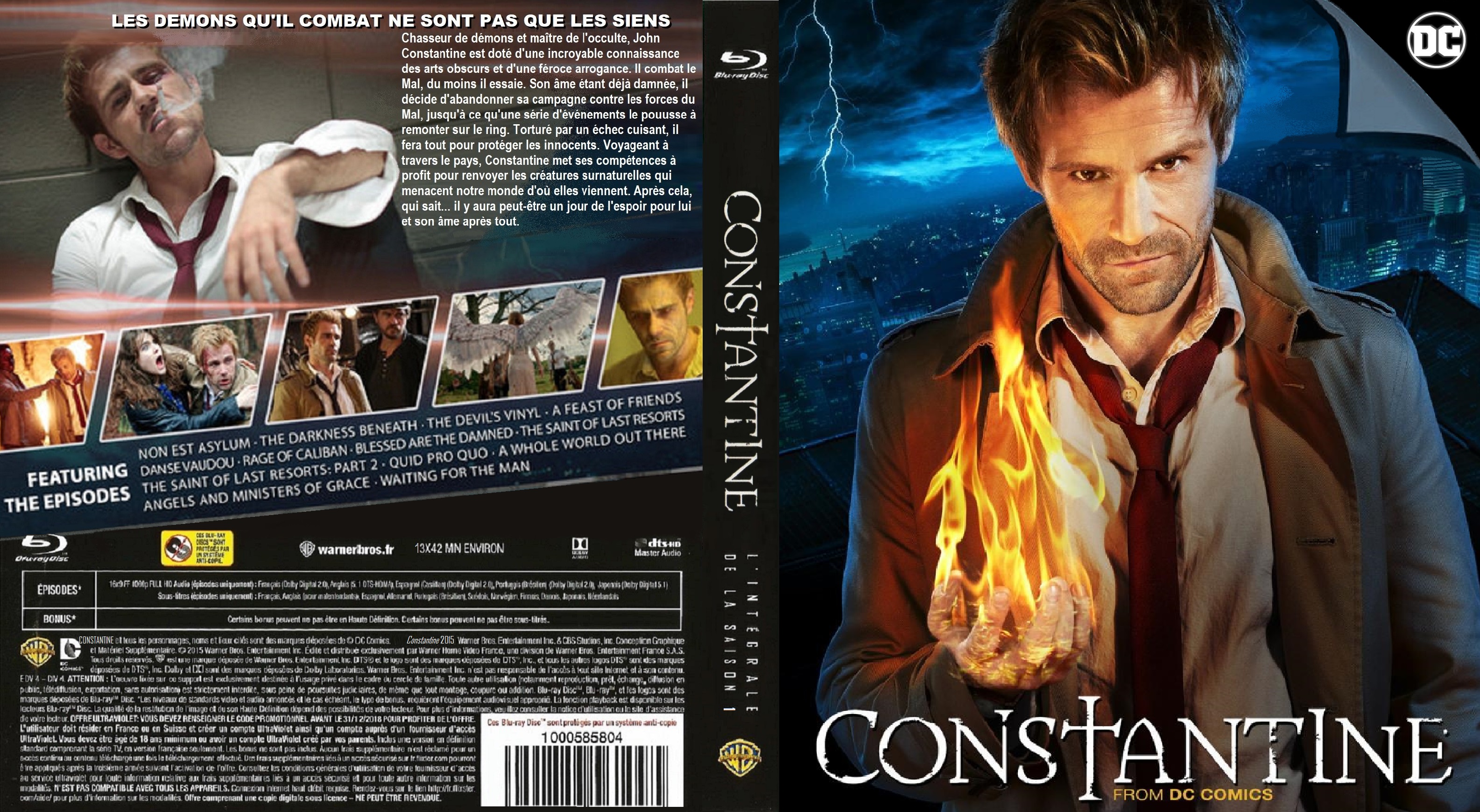 Jaquette DVD Constantine saison 1 custom (BLU-RAY)