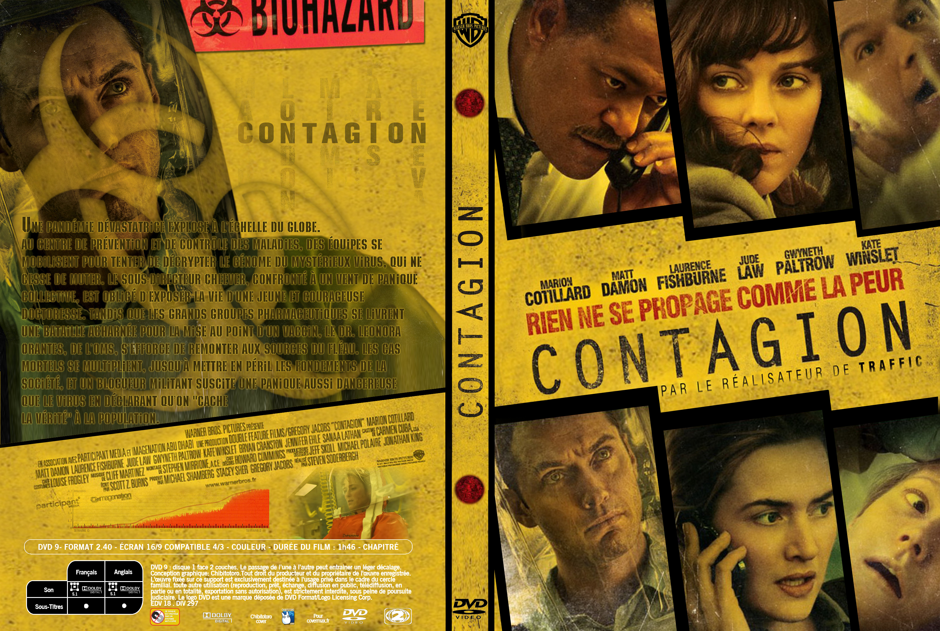 Jaquette DVD Contagion (2011) custom