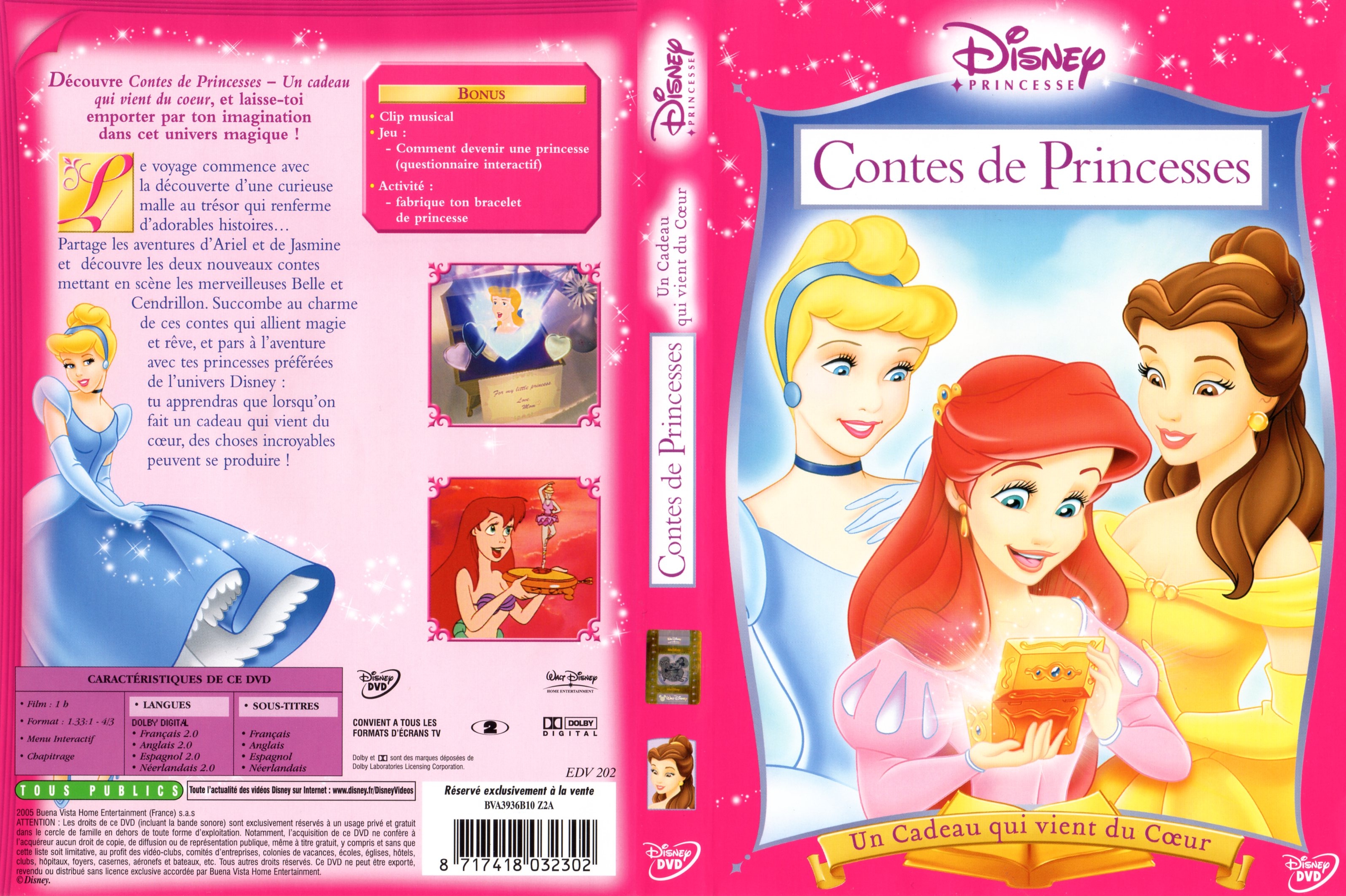 Jaquette DVD Contes de princesses - un cadeau qui vient du coeur