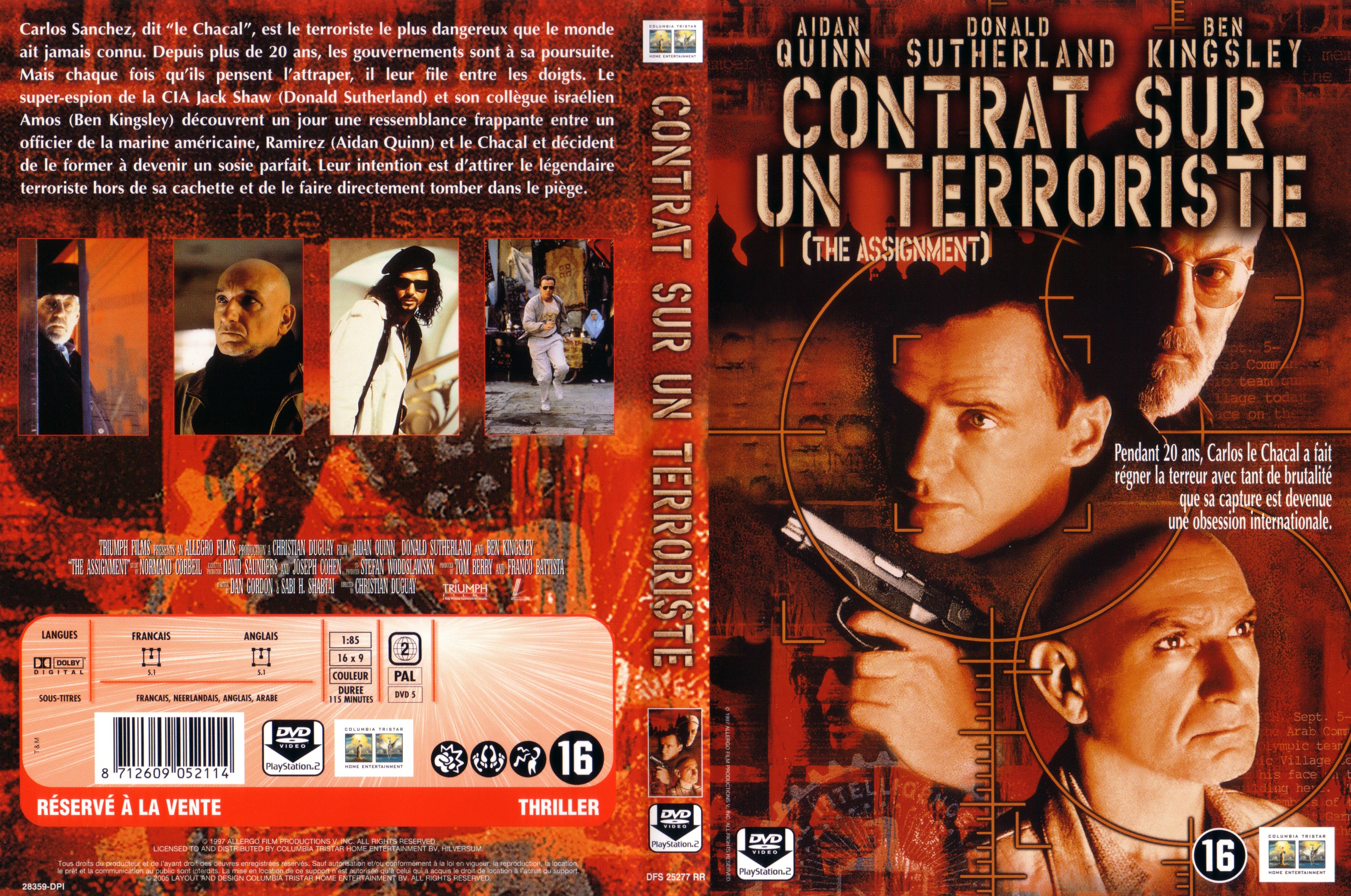 Jaquette DVD Contrat sur un terroriste