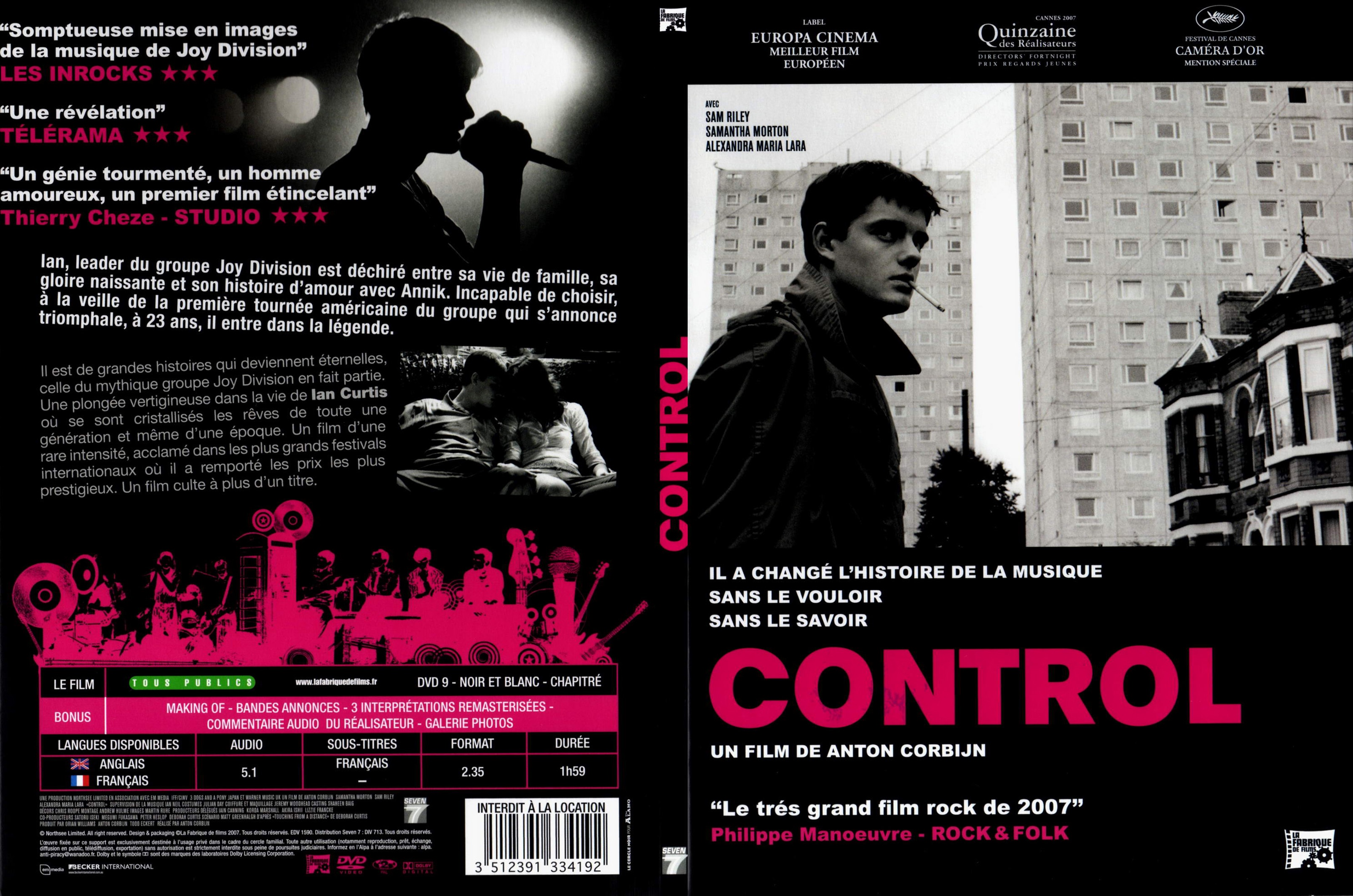 Jaquette DVD Control (2007)