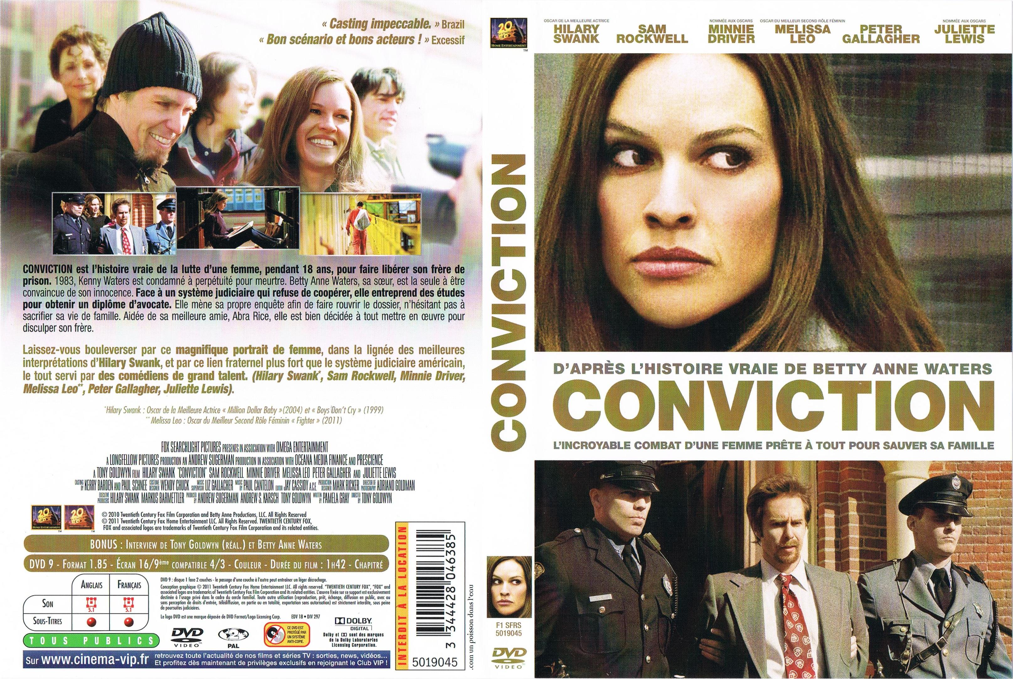 Jaquette DVD Conviction