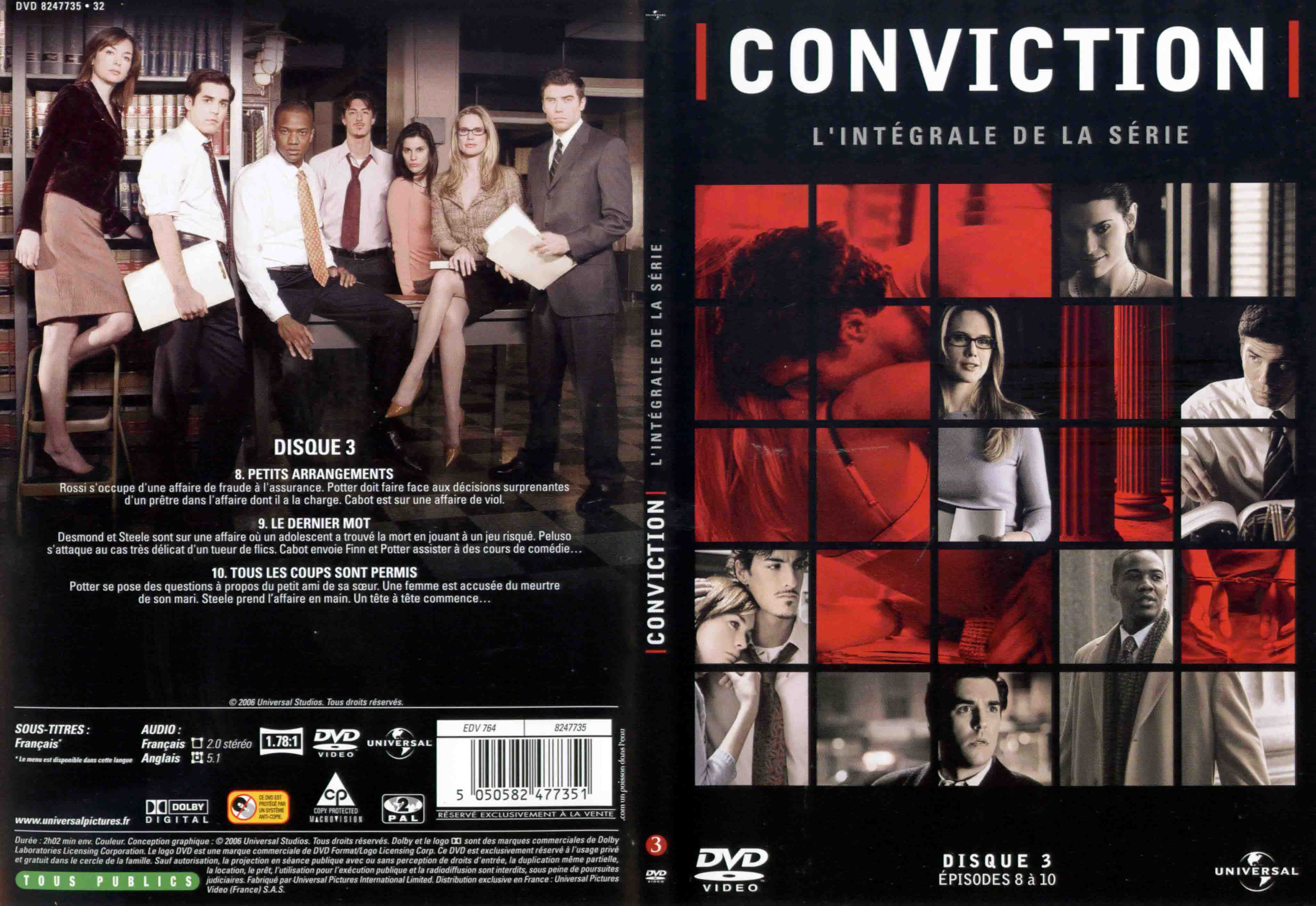 Jaquette DVD Conviction DVD 3