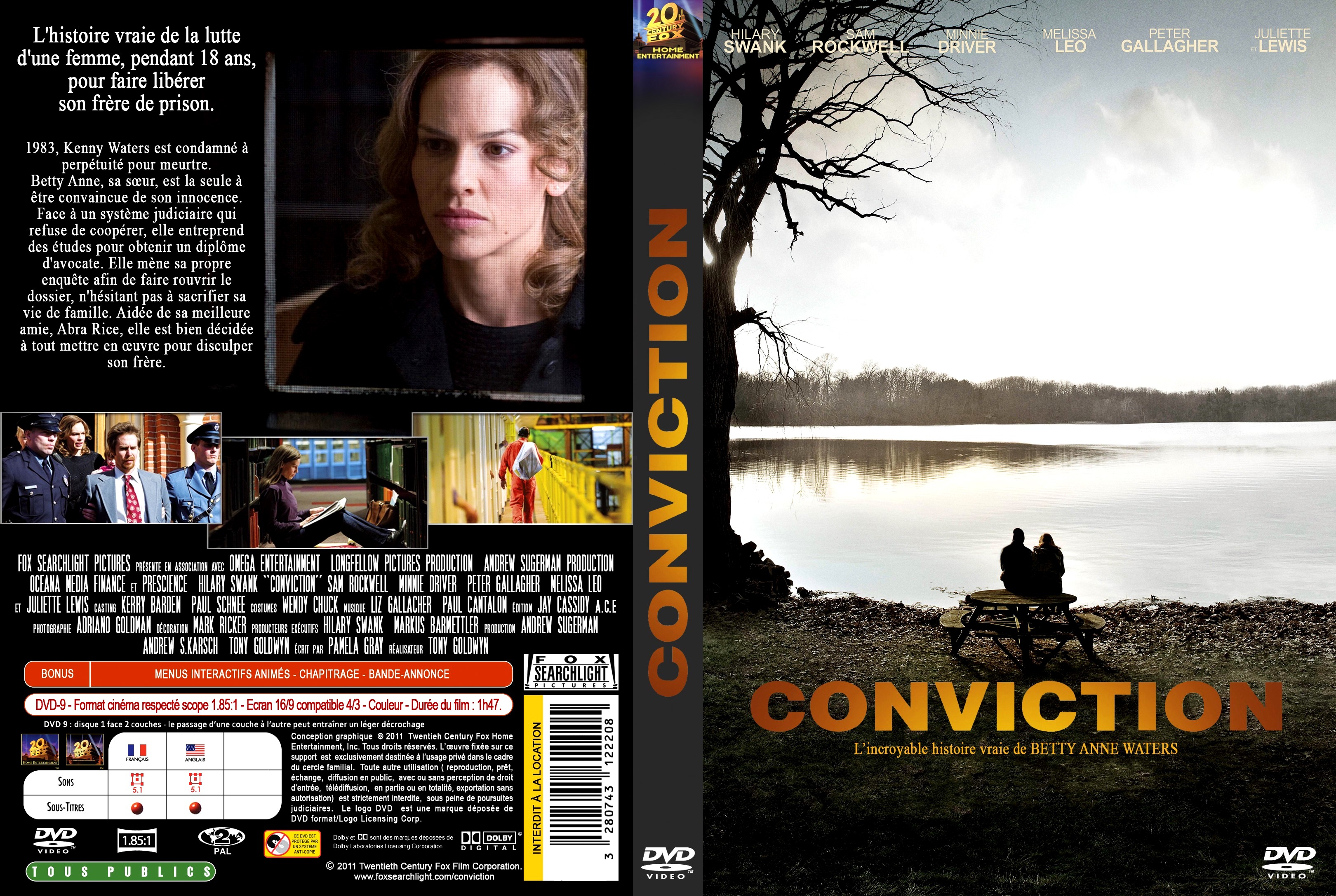 Jaquette DVD Conviction custom