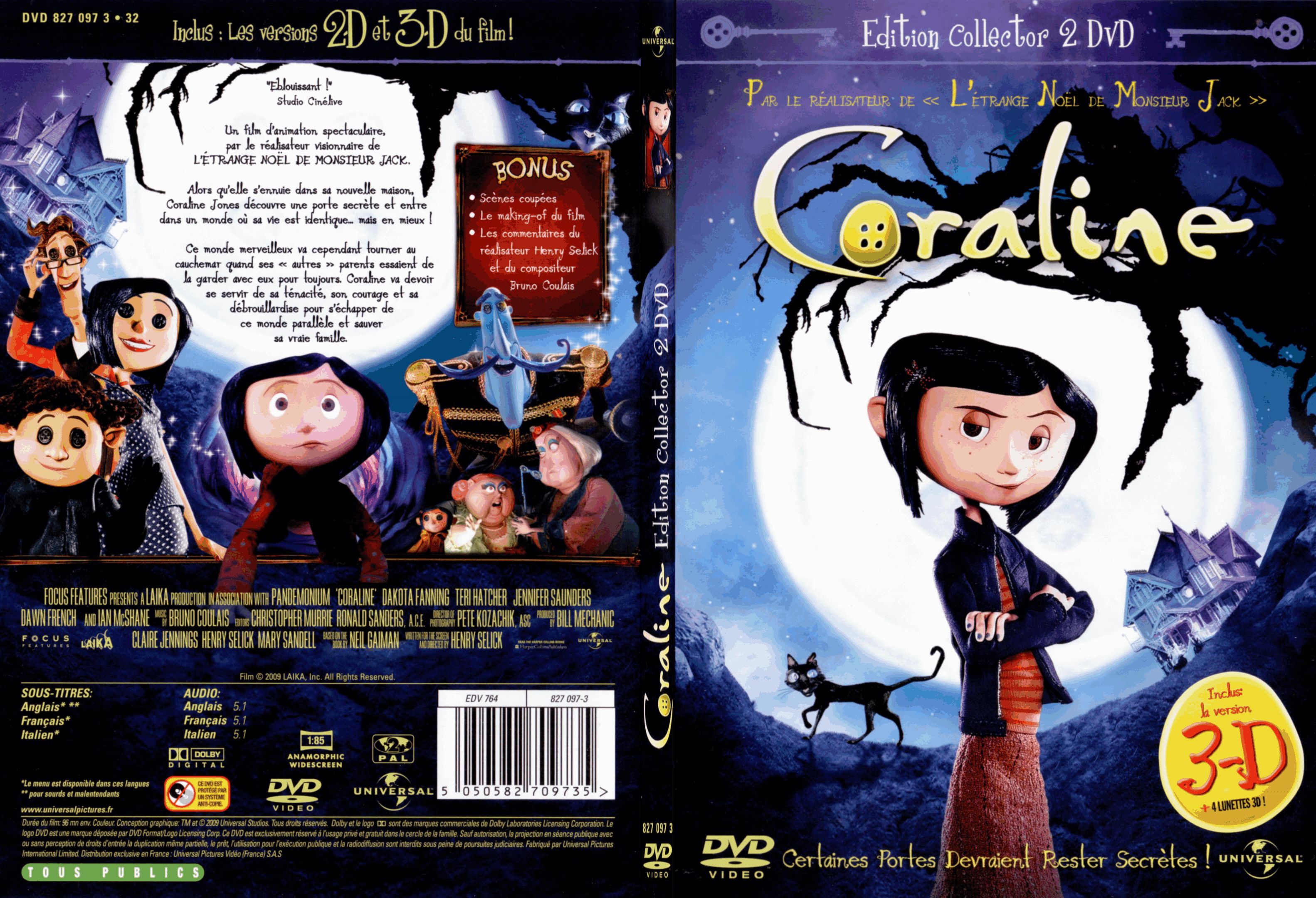 Jaquette DVD Coraline - SLIM