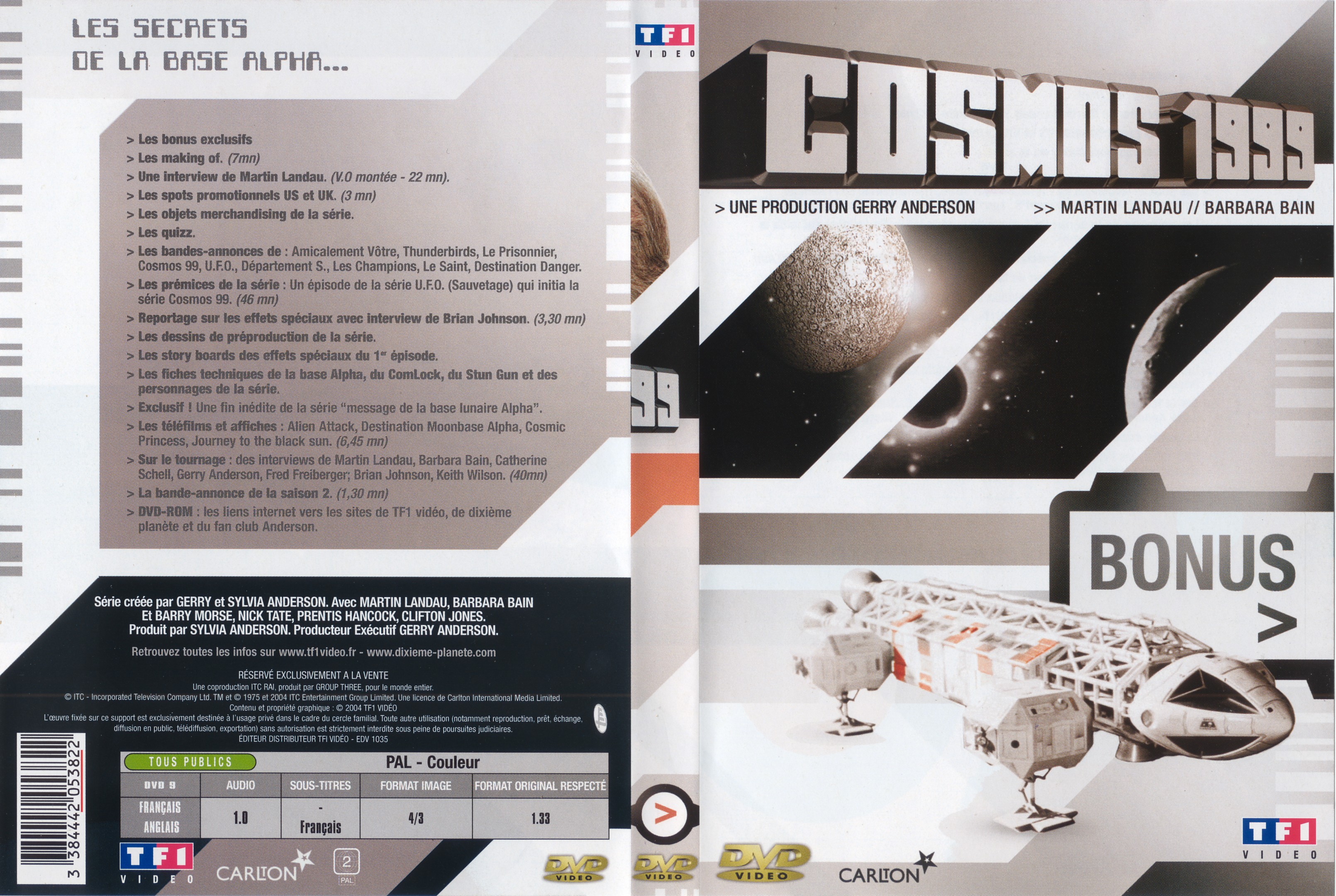 Jaquette DVD Cosmos 1999 saison 1 BONUS