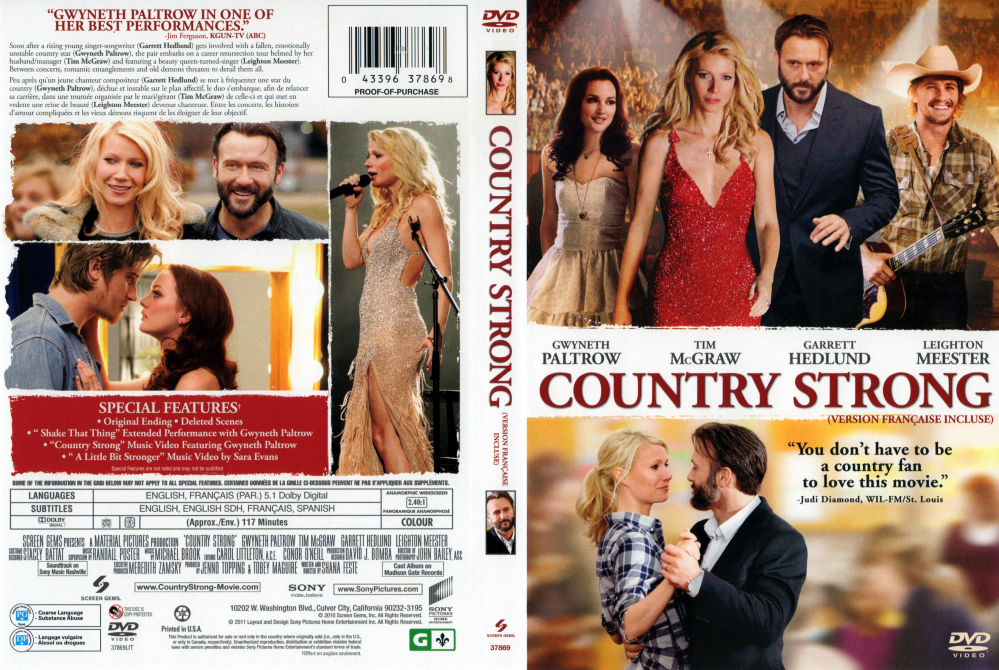 Jaquette DVD Country strong (Canadienne)