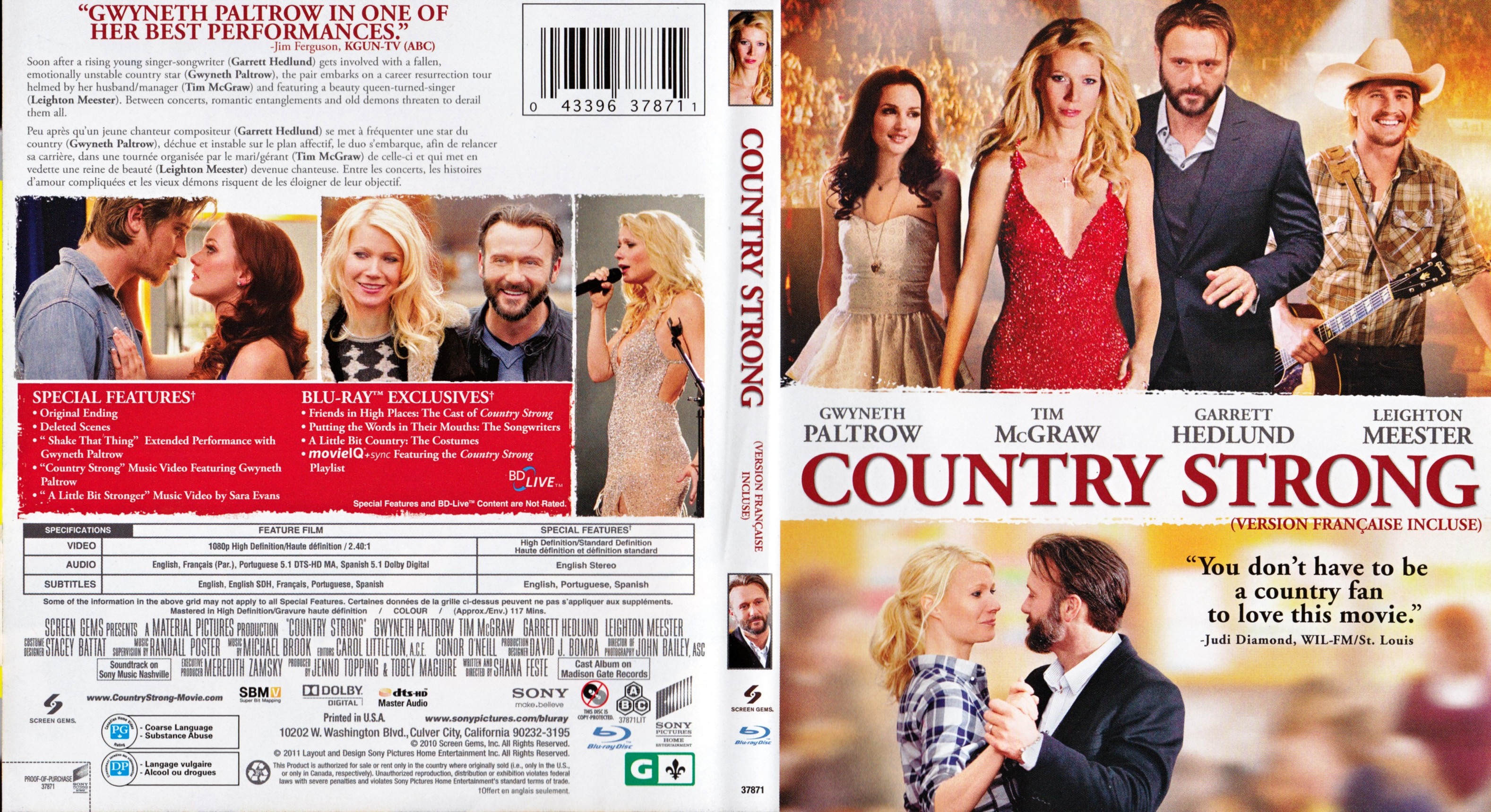 Jaquette DVD Country strong (Canadienne) (BLU-RAY)