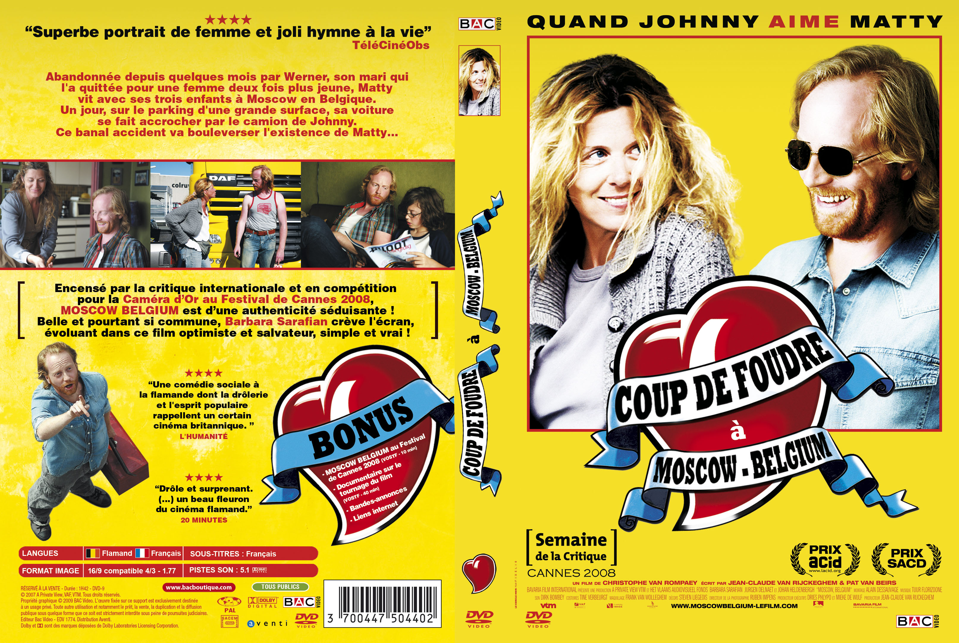 Jaquette DVD Coup de foudre  Moscow-Belgium