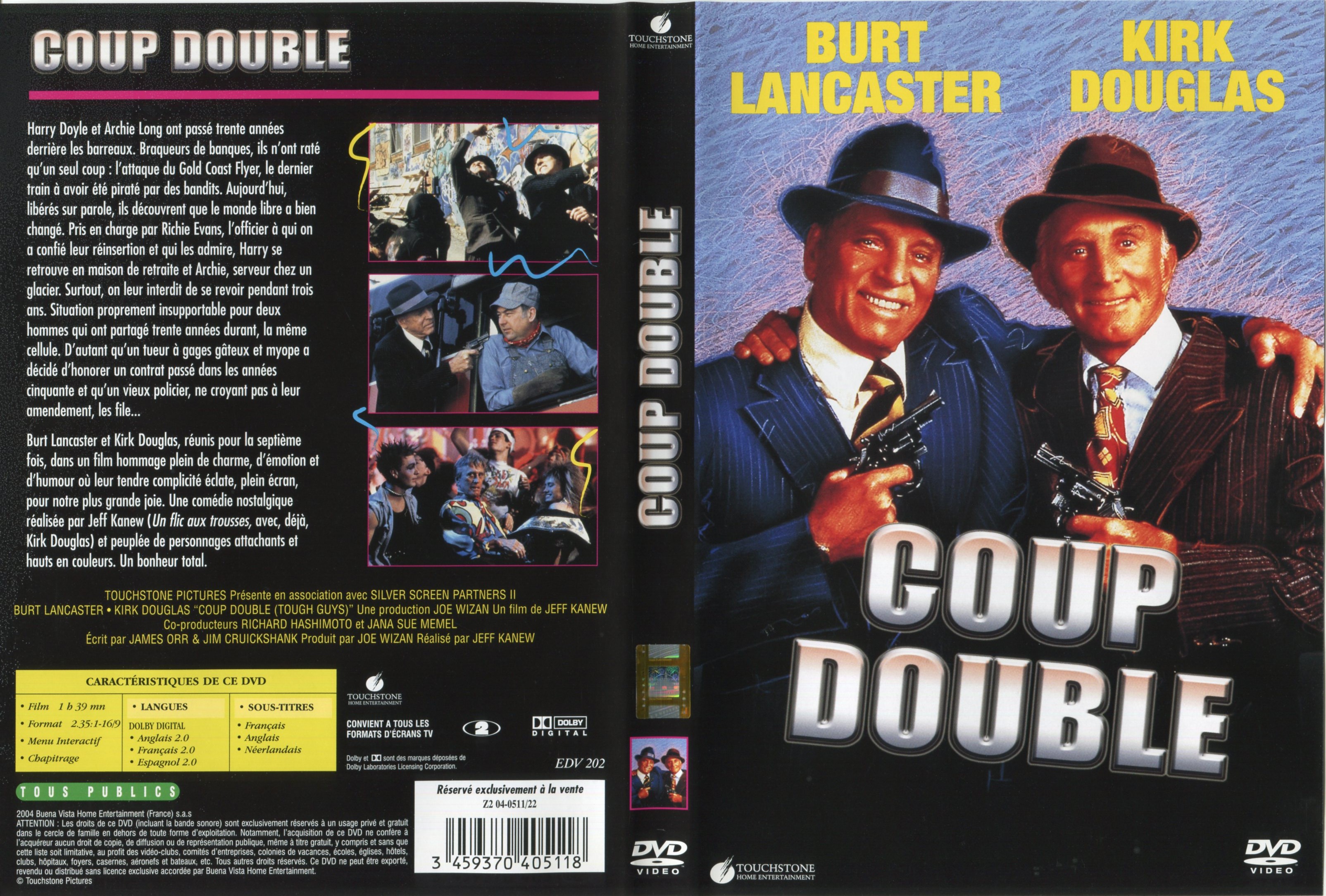 Jaquette DVD Coup double (1986)
