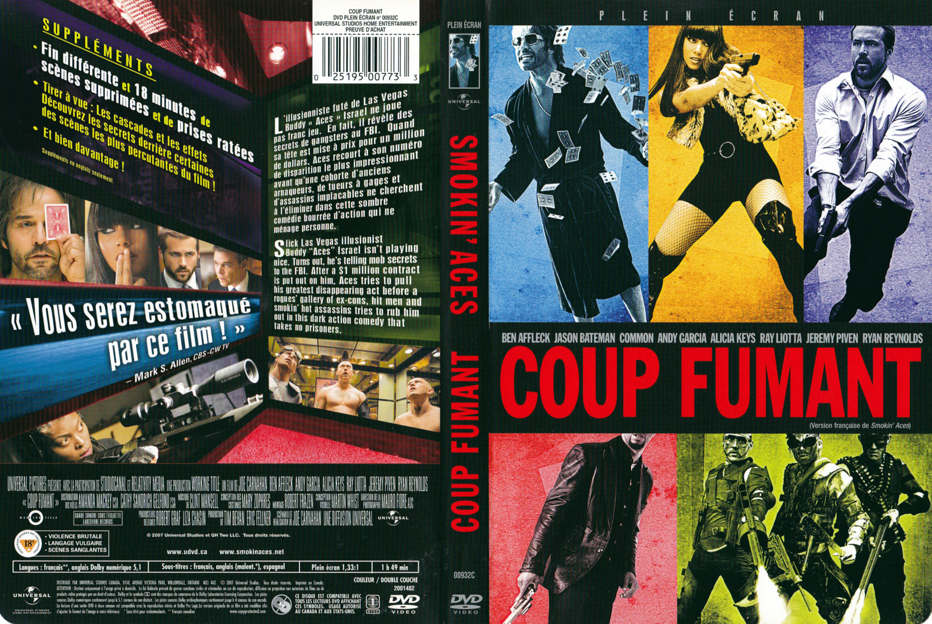 Jaquette DVD Coup fumant - Smokin aces (Canadienne)