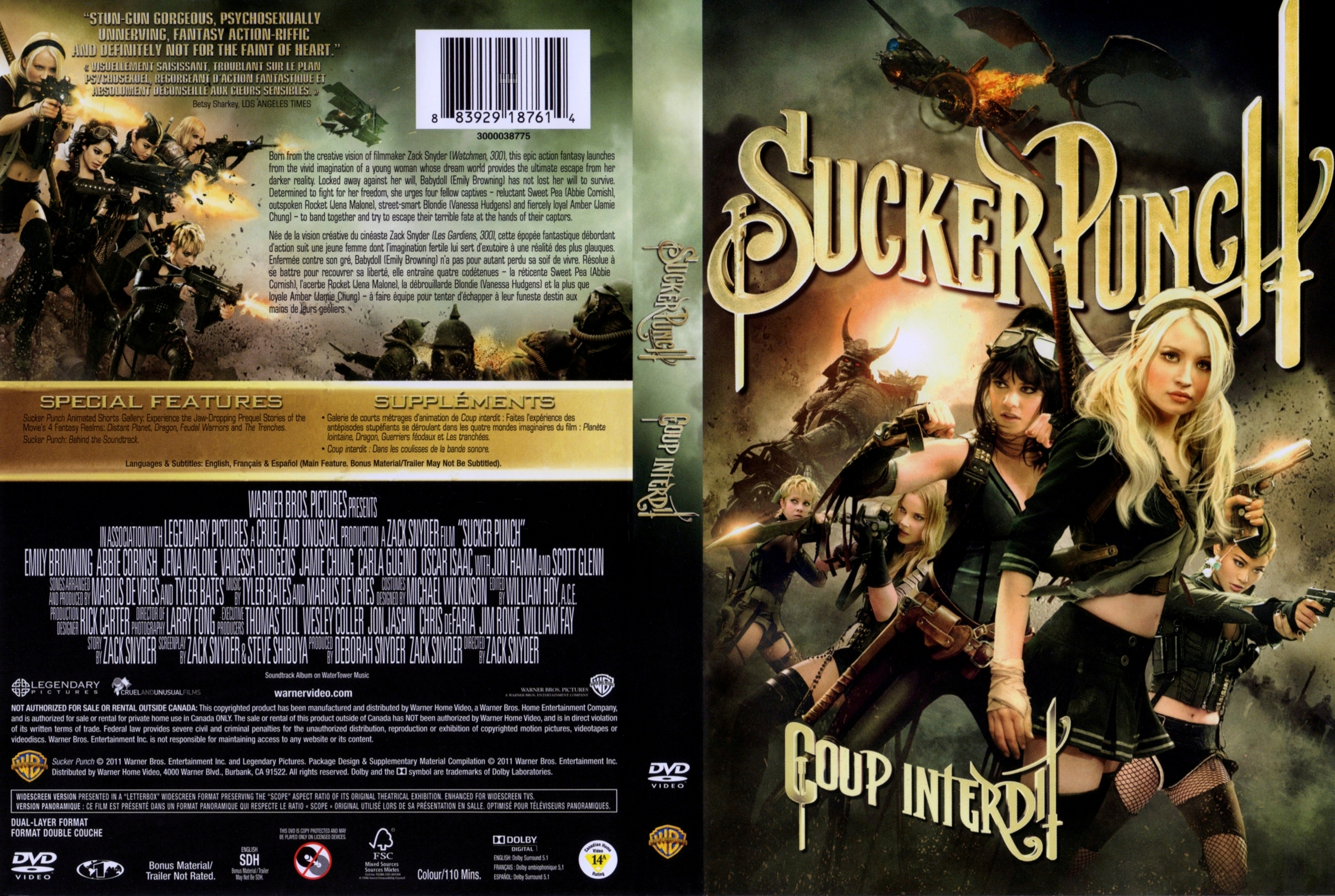 Jaquette DVD Coup interdit - Sucker punch (Canadienne)