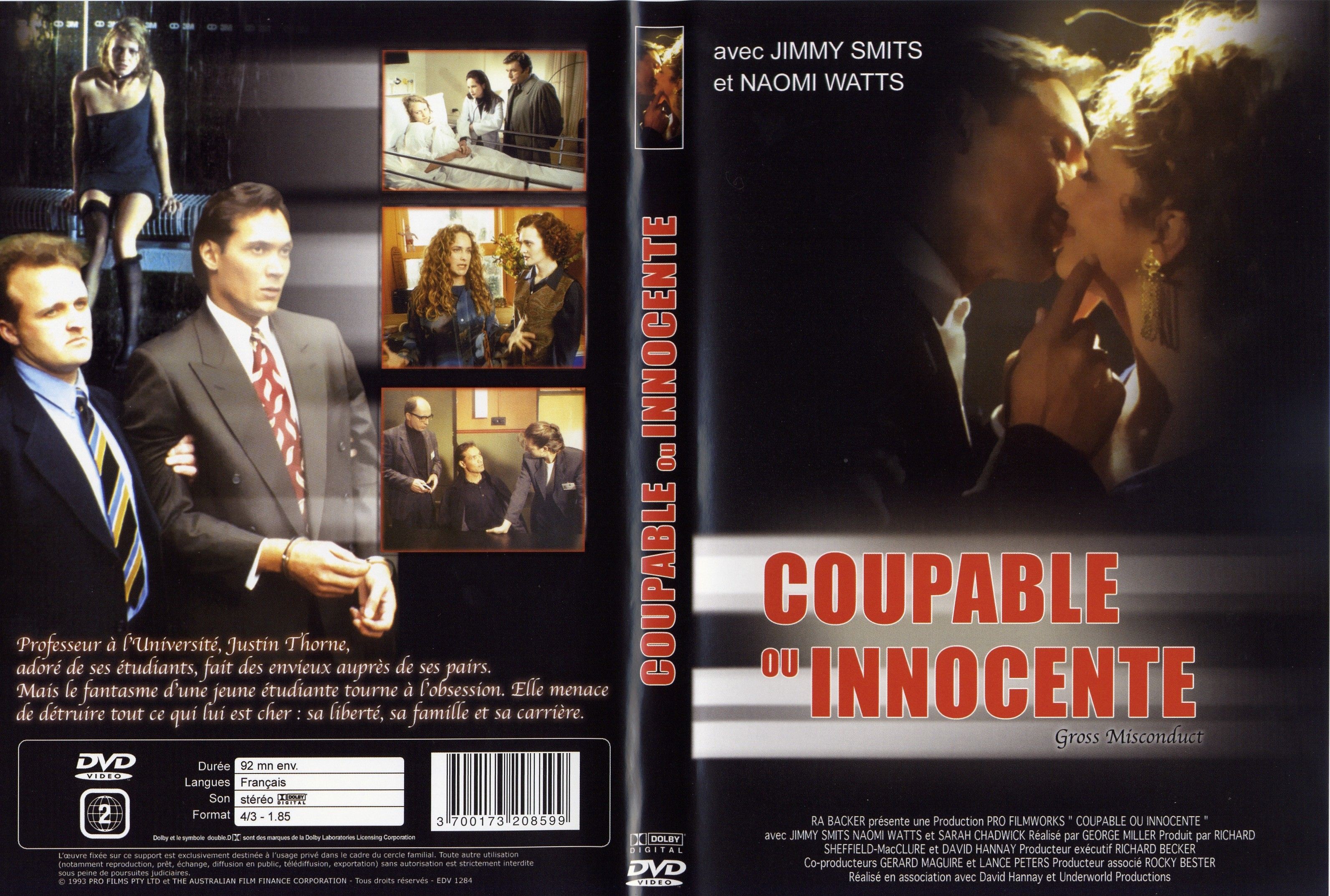 Jaquette DVD Coupable ou Innocente