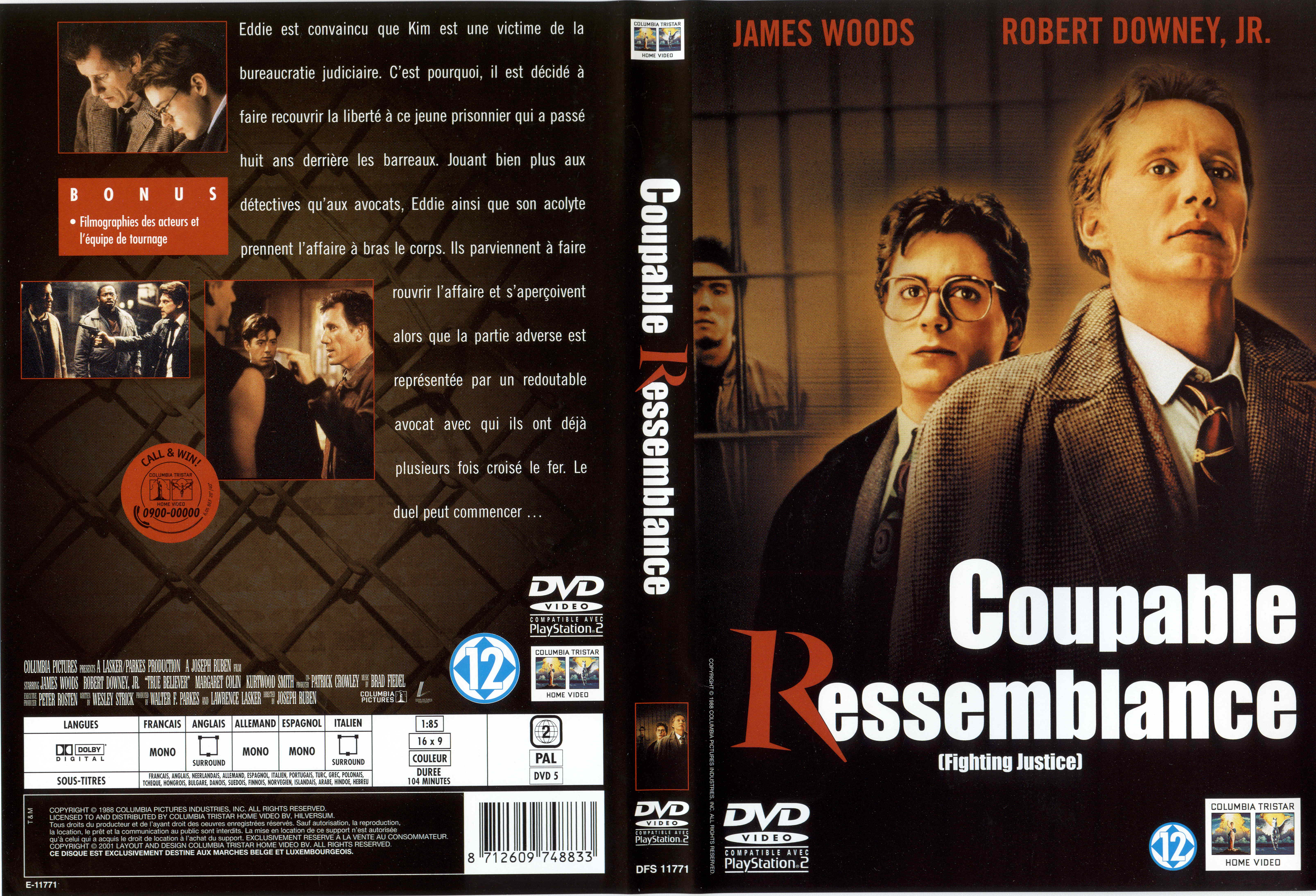 Jaquette DVD Coupable ressemblance