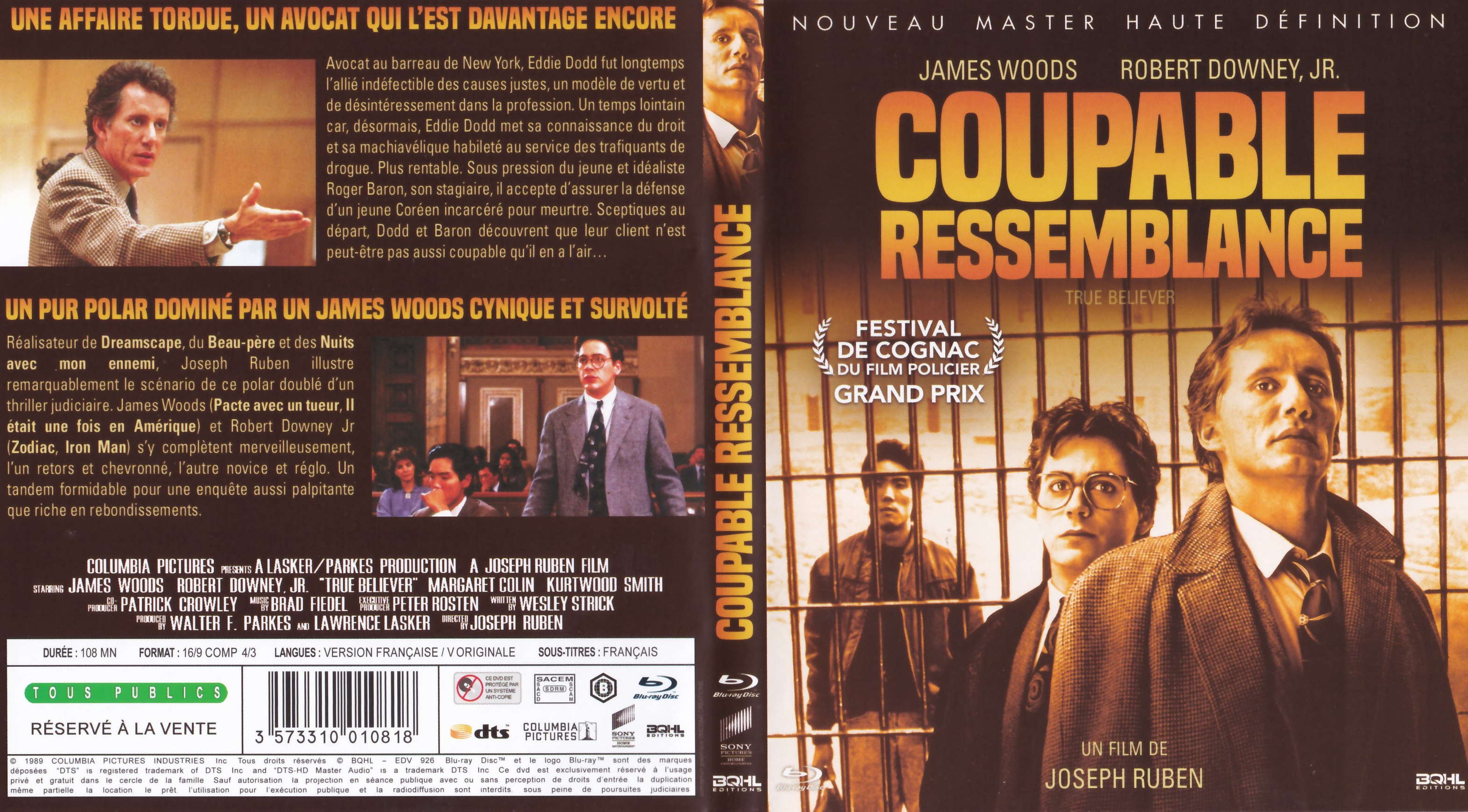 Jaquette DVD Coupable ressemblance (BLU-RAY)