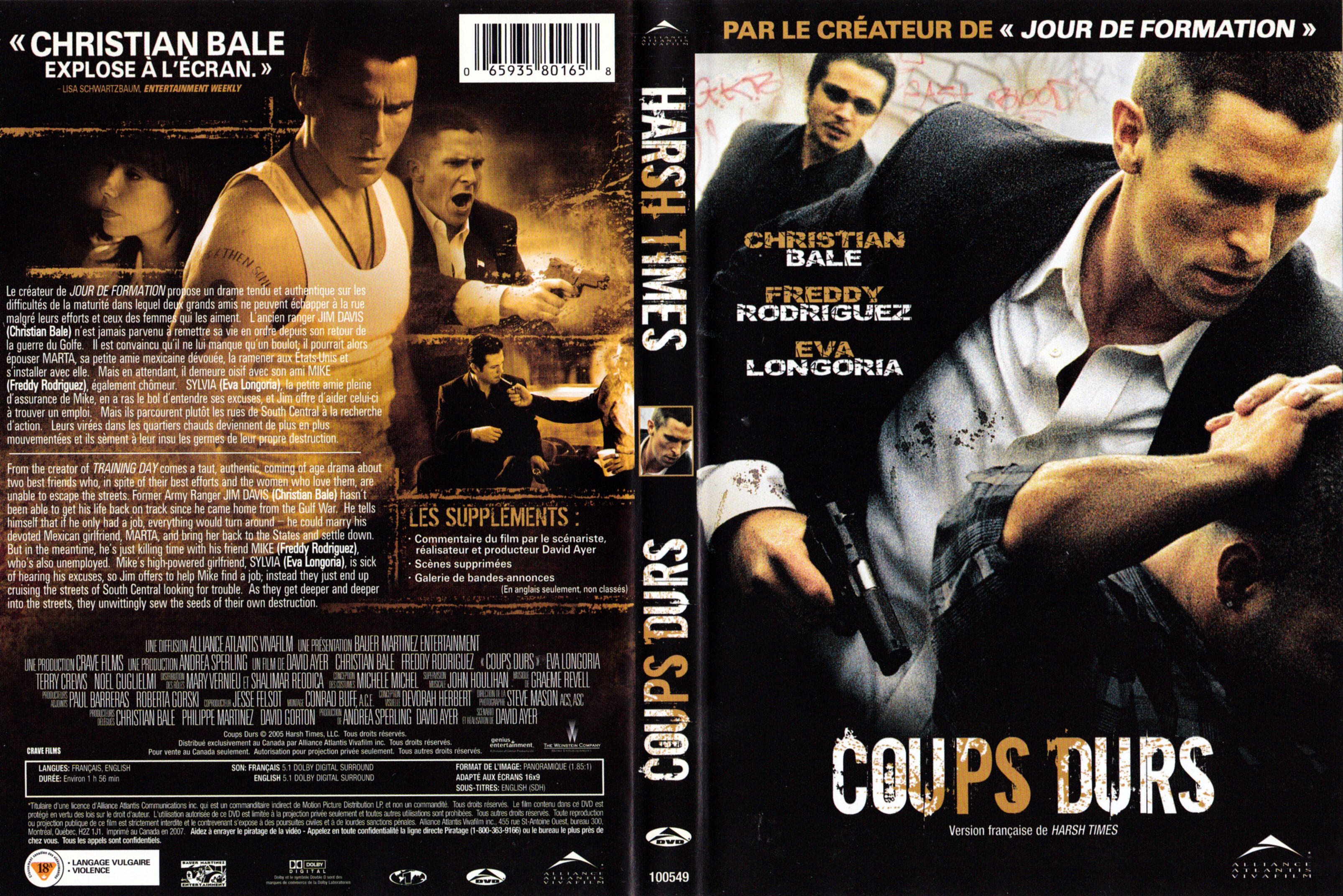 Jaquette DVD Coups durs - Harsh times (Canadienne)