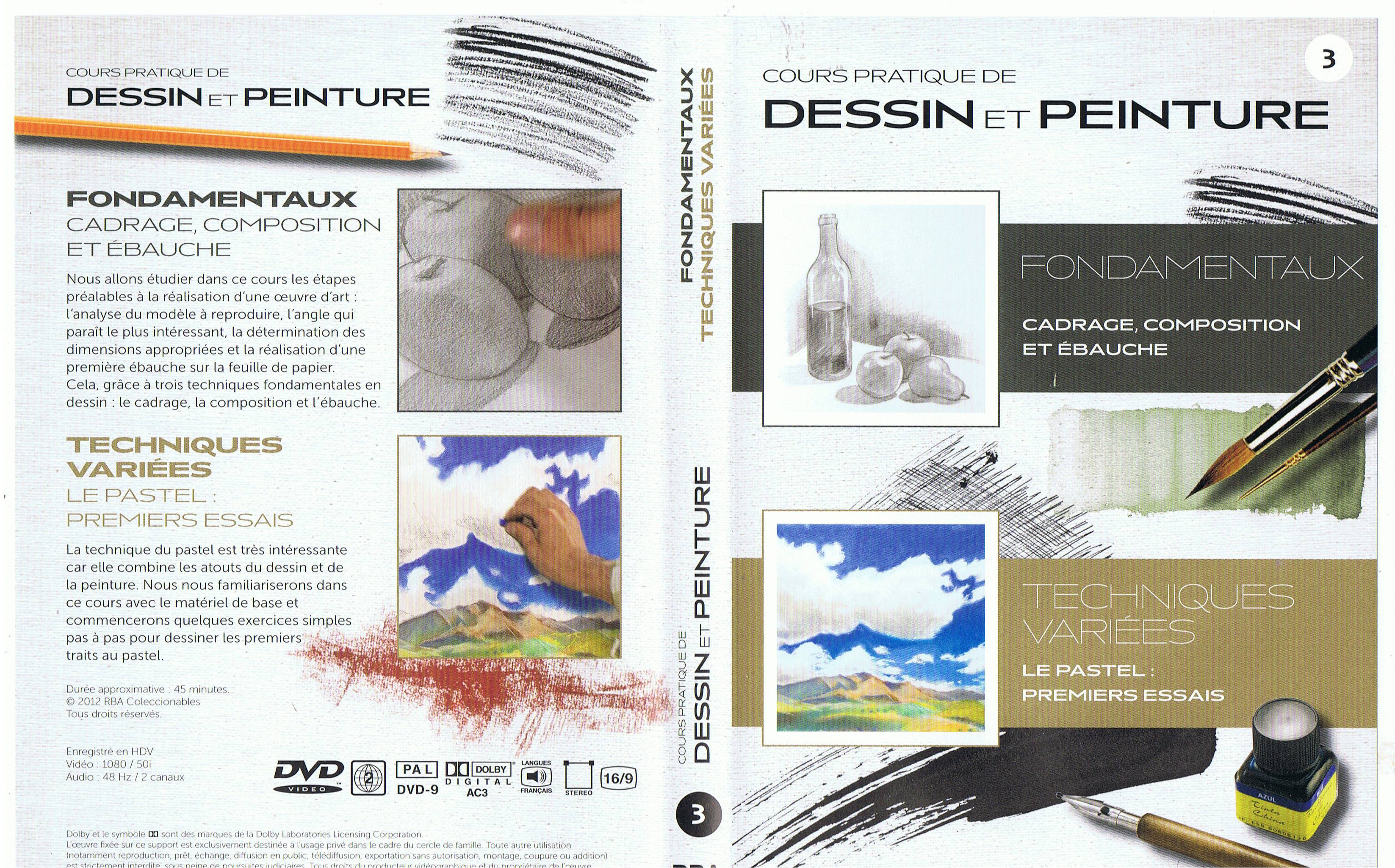 Jaquette DVD Cours pratique de dessin & peinture Vol 03