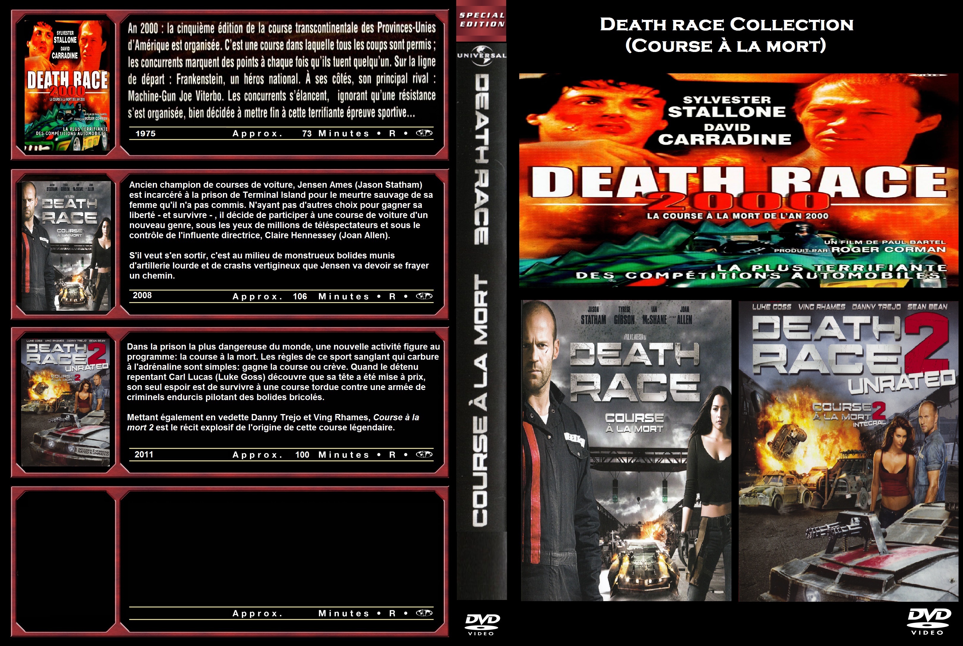 Jaquette DVD Course a la mort 1975 a 2011 custom
