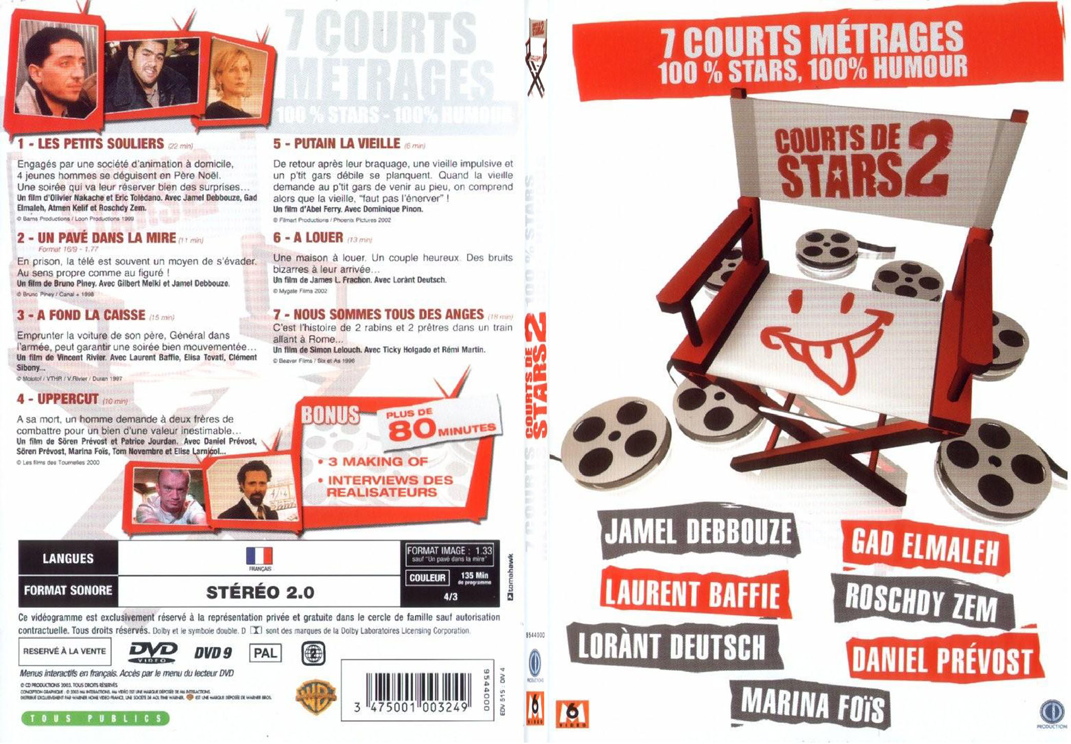 Jaquette DVD Courts de stars 2 - SLIM