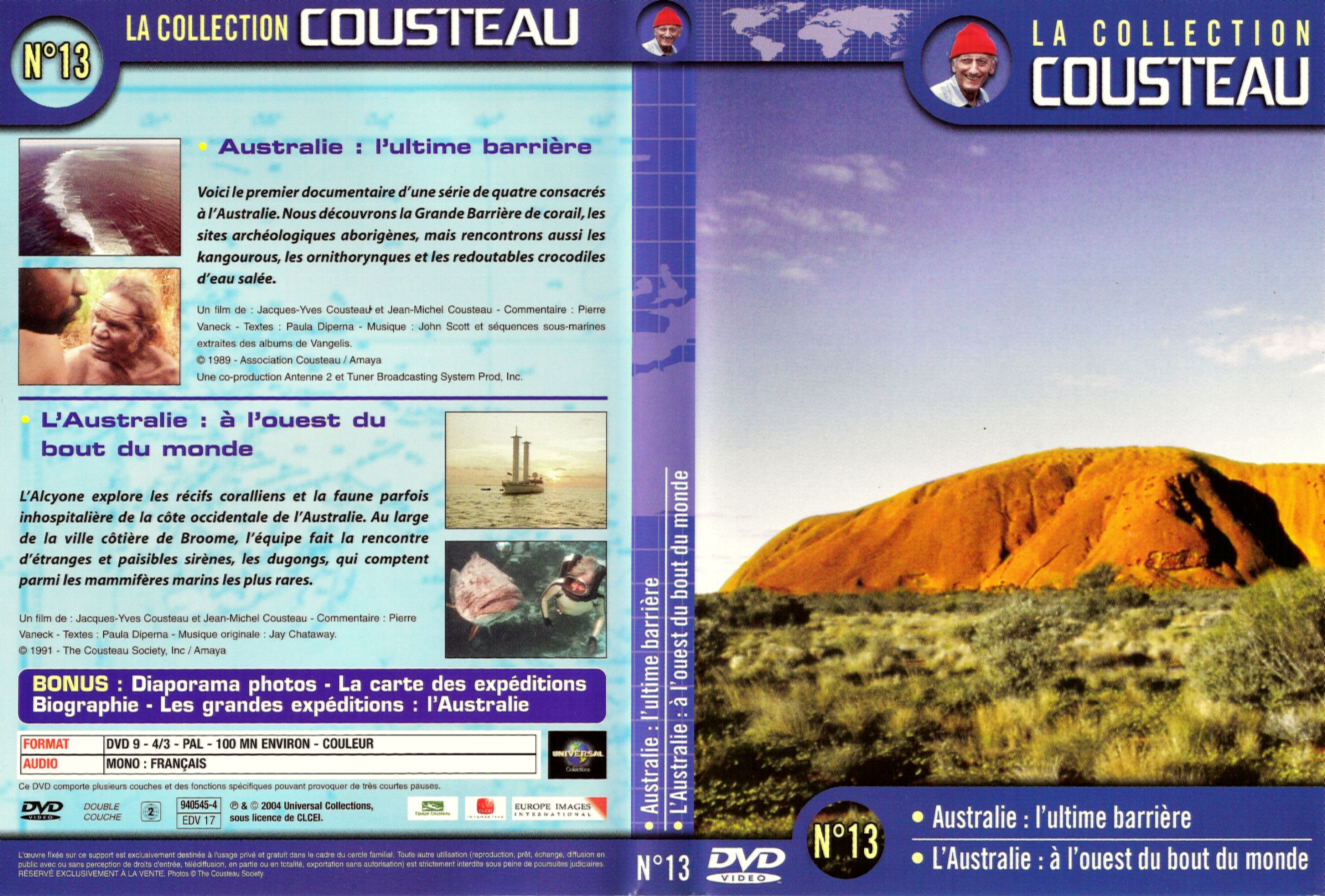 Jaquette DVD Cousteau Collection vol 13