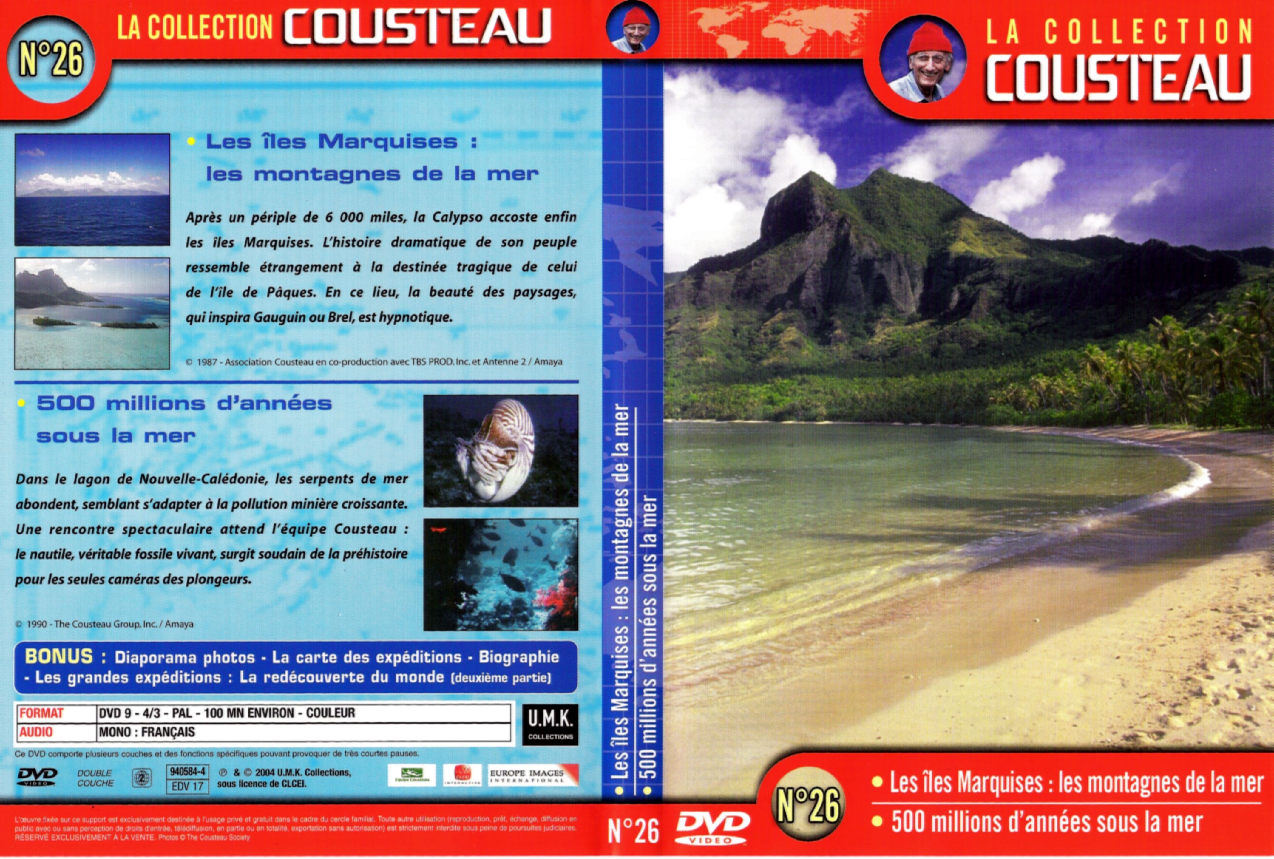 Jaquette DVD Cousteau Collection vol 26