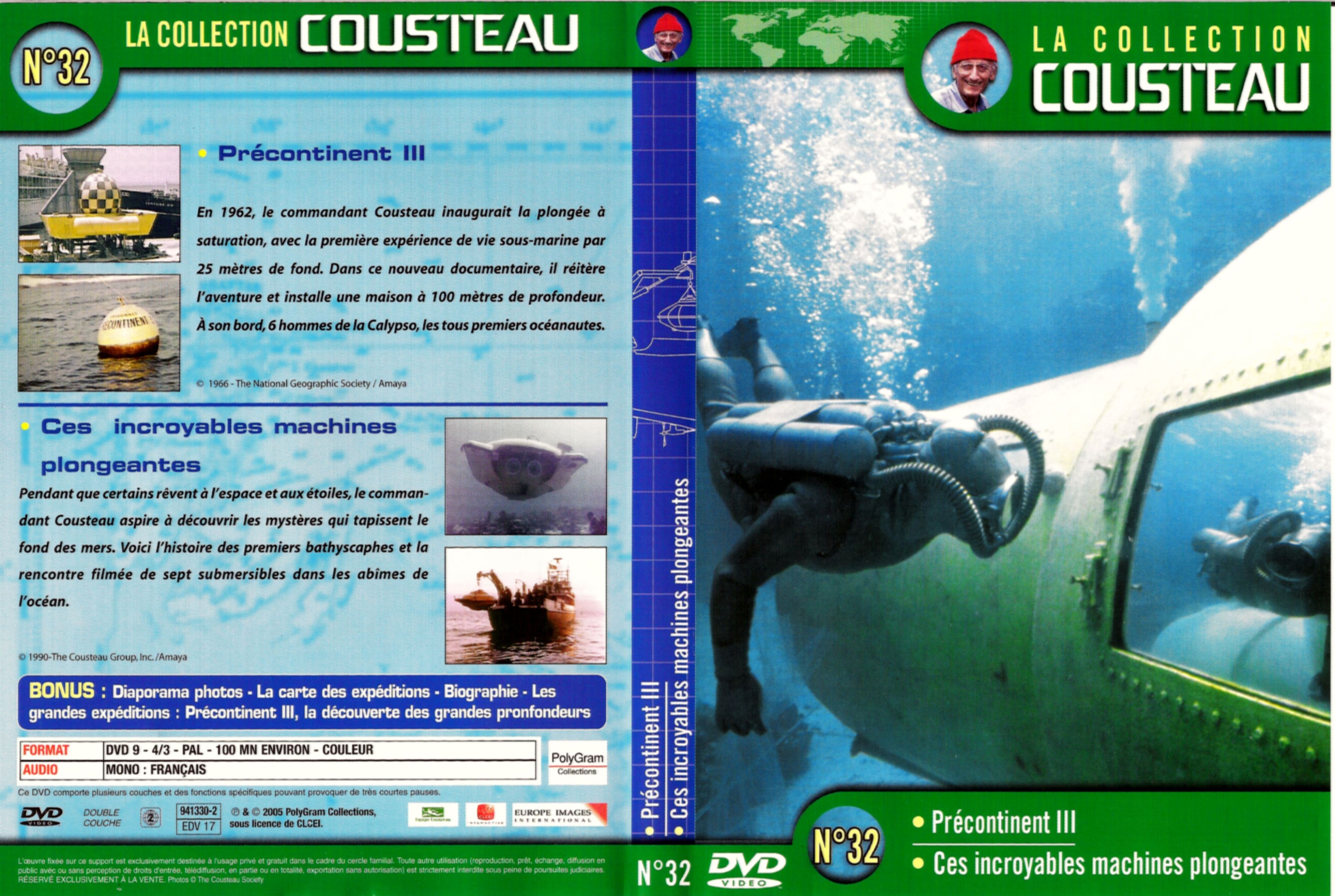 Jaquette DVD Cousteau Collection vol 32