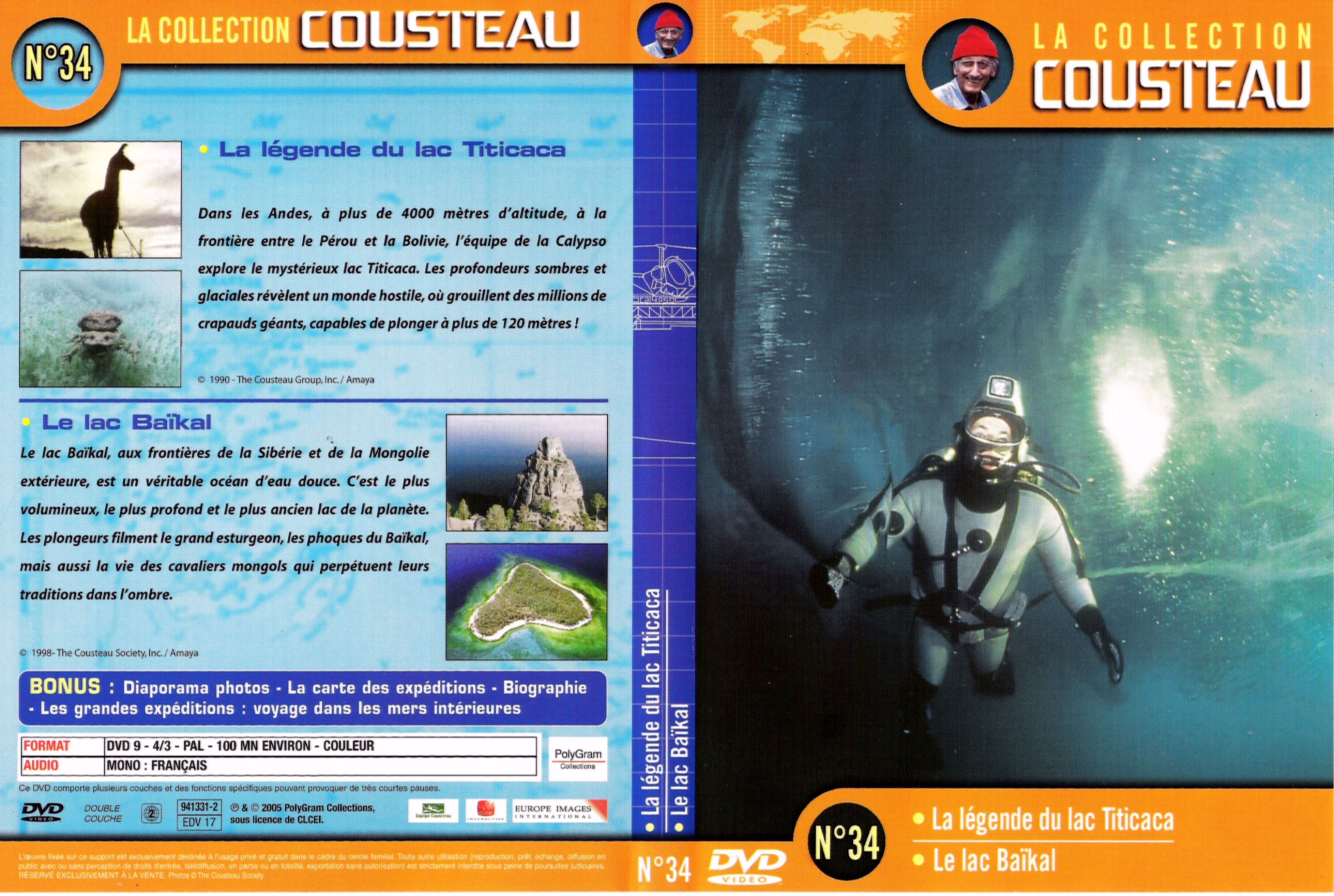 Jaquette DVD Cousteau Collection vol 34