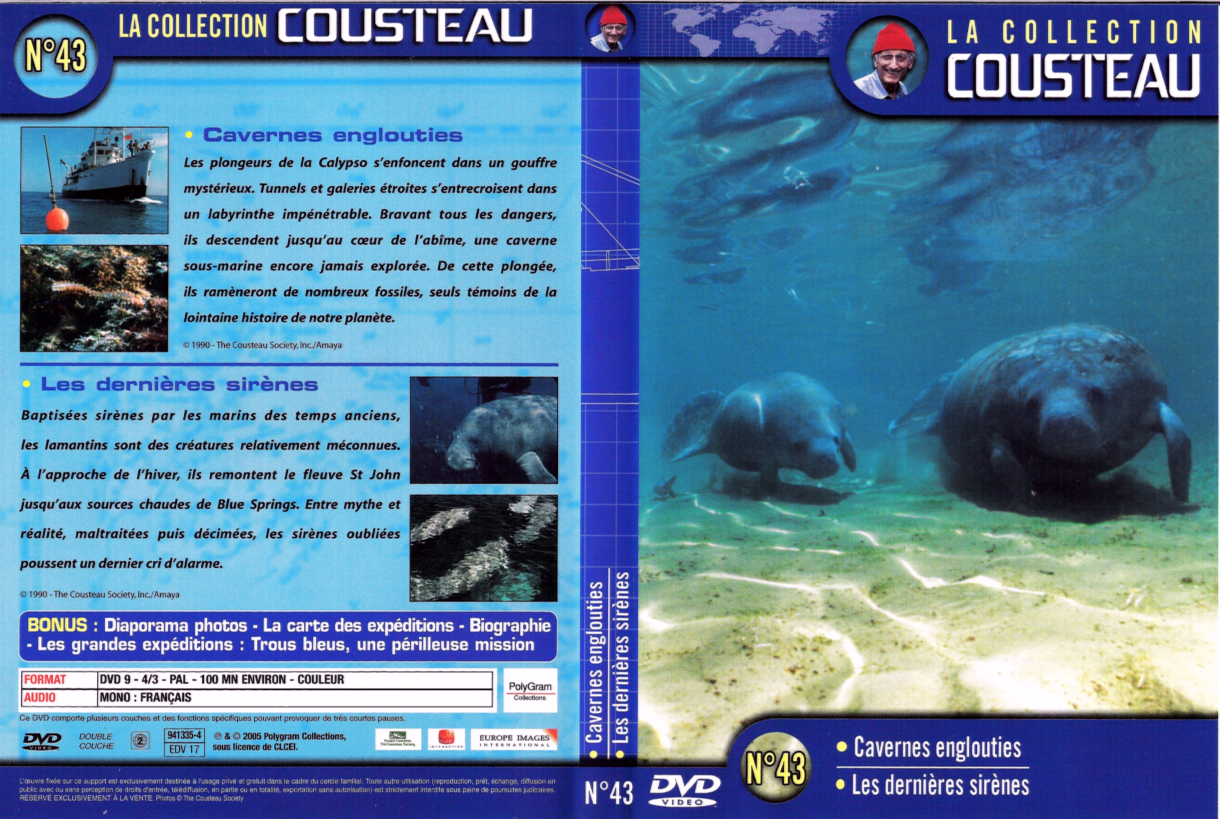 Jaquette DVD Cousteau Collection vol 43