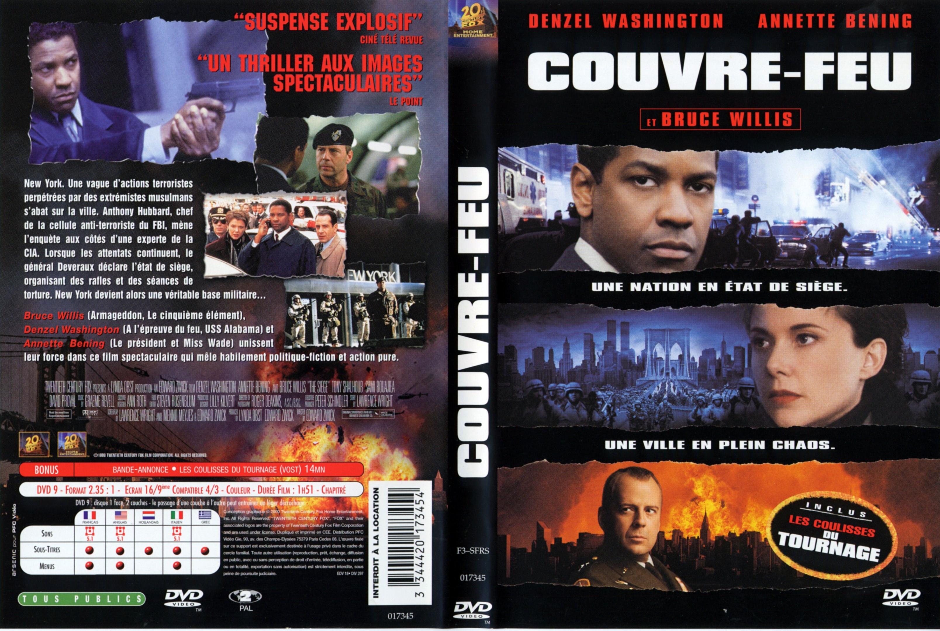 Jaquette DVD Couvre-feu