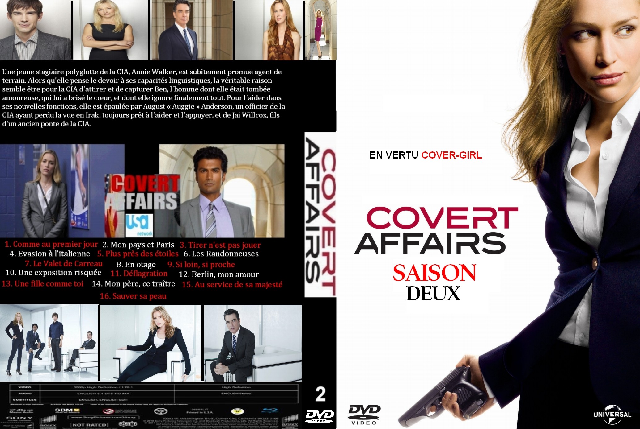 Jaquette DVD Covert Affairs Saison 2 custom