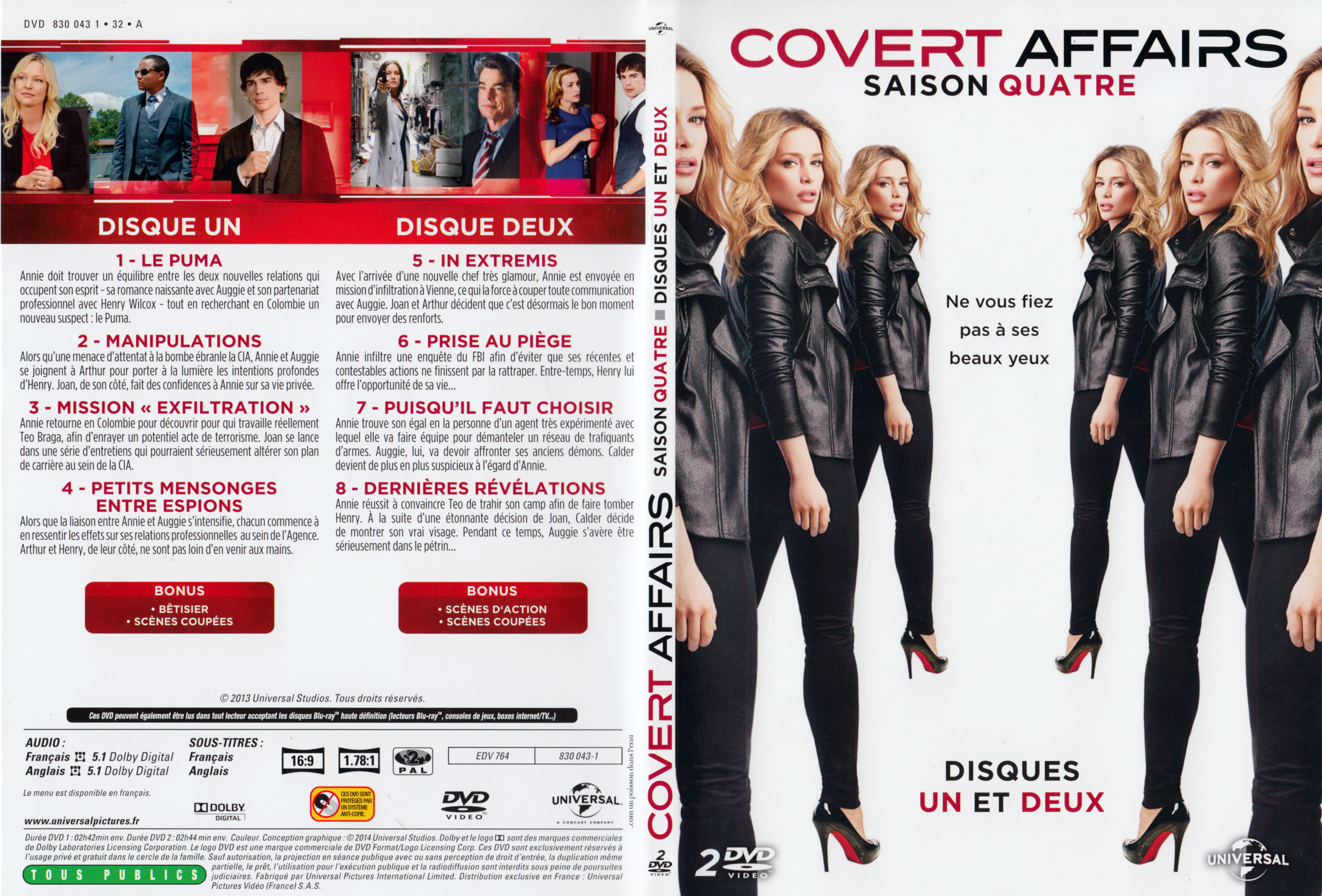 Jaquette DVD Covert Affairs Saison 4 DVD 1