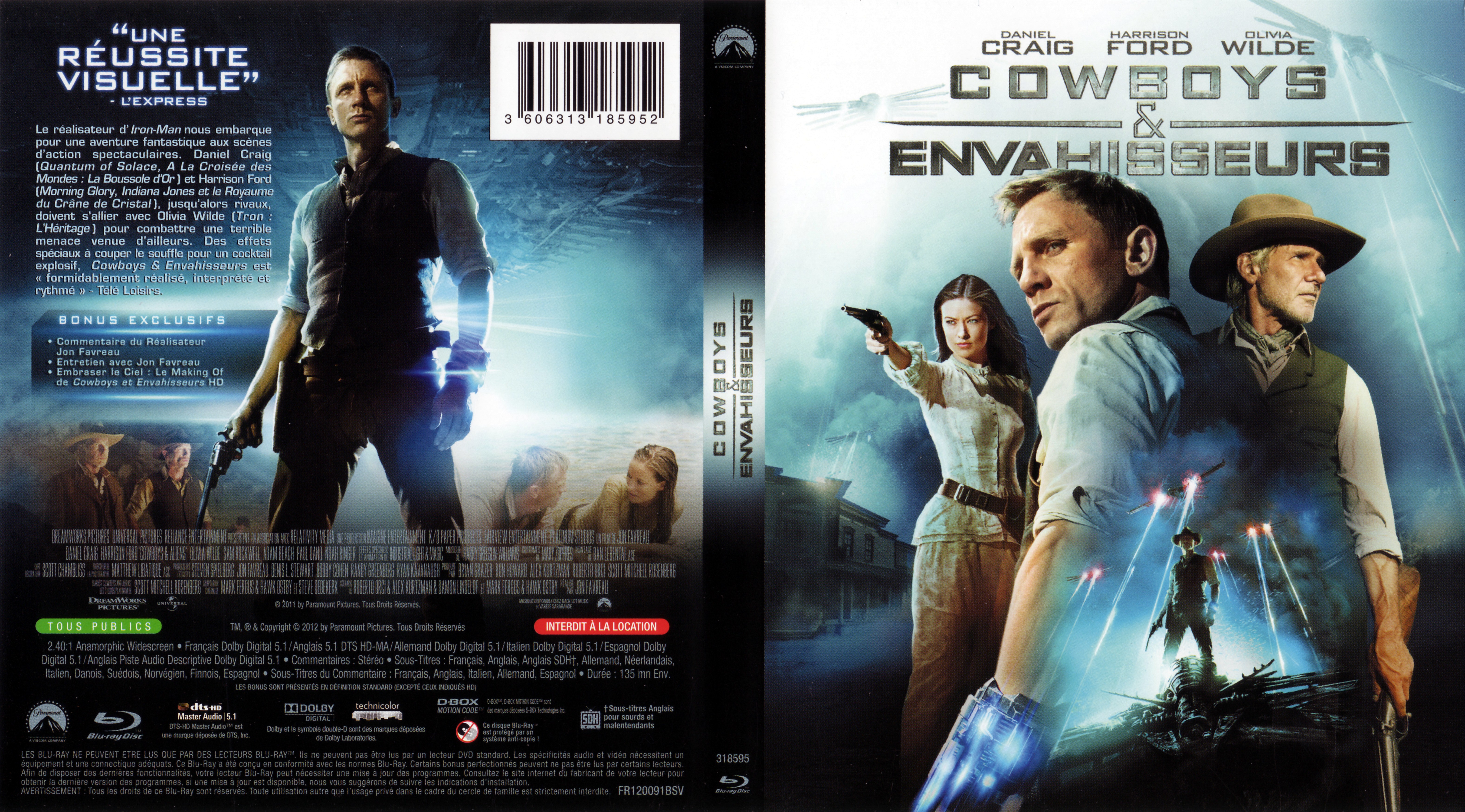 Jaquette DVD Cowboys & Envahisseurs (BLU-RAY) v2