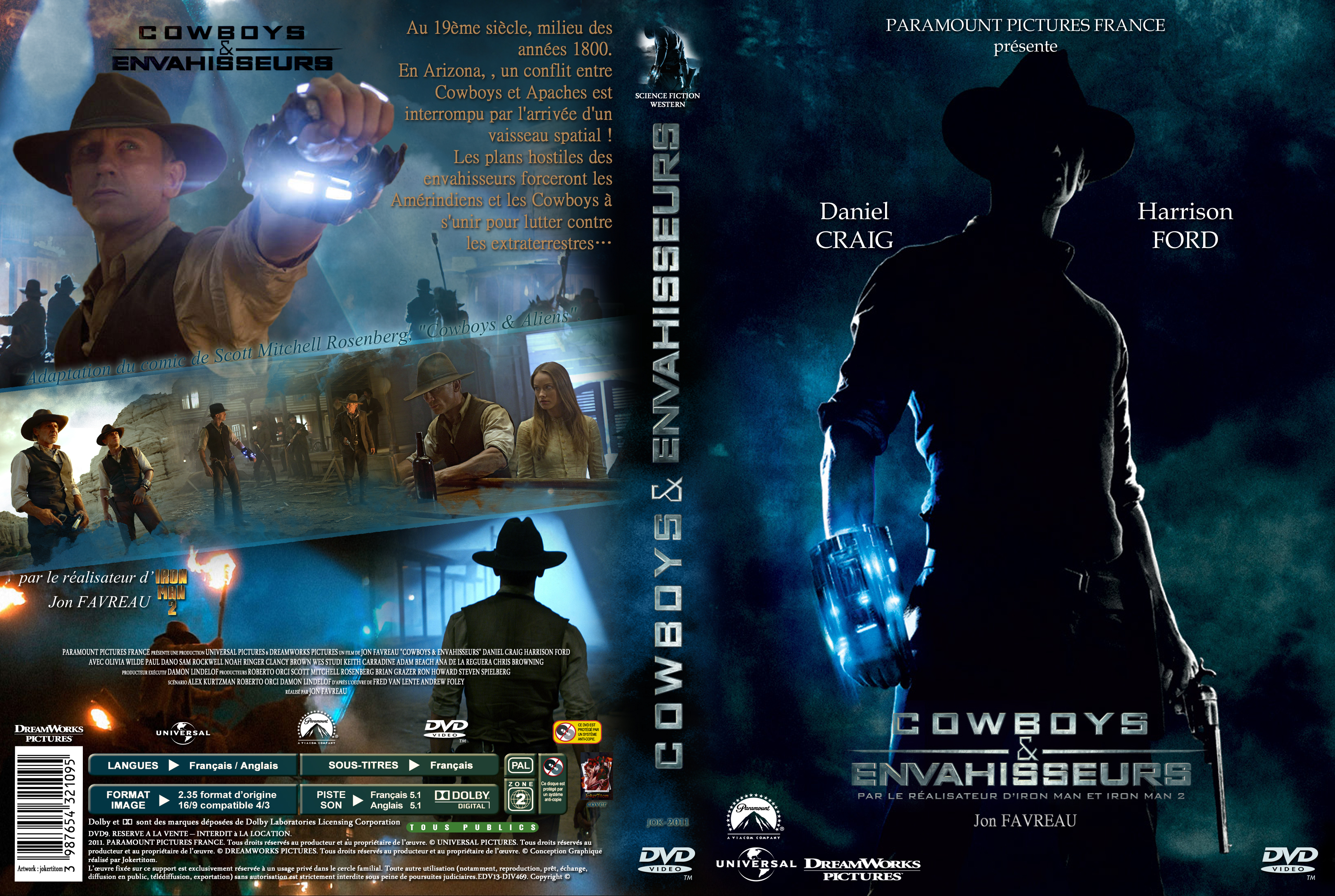 Jaquette DVD Cowboys & Envahisseurs custom
