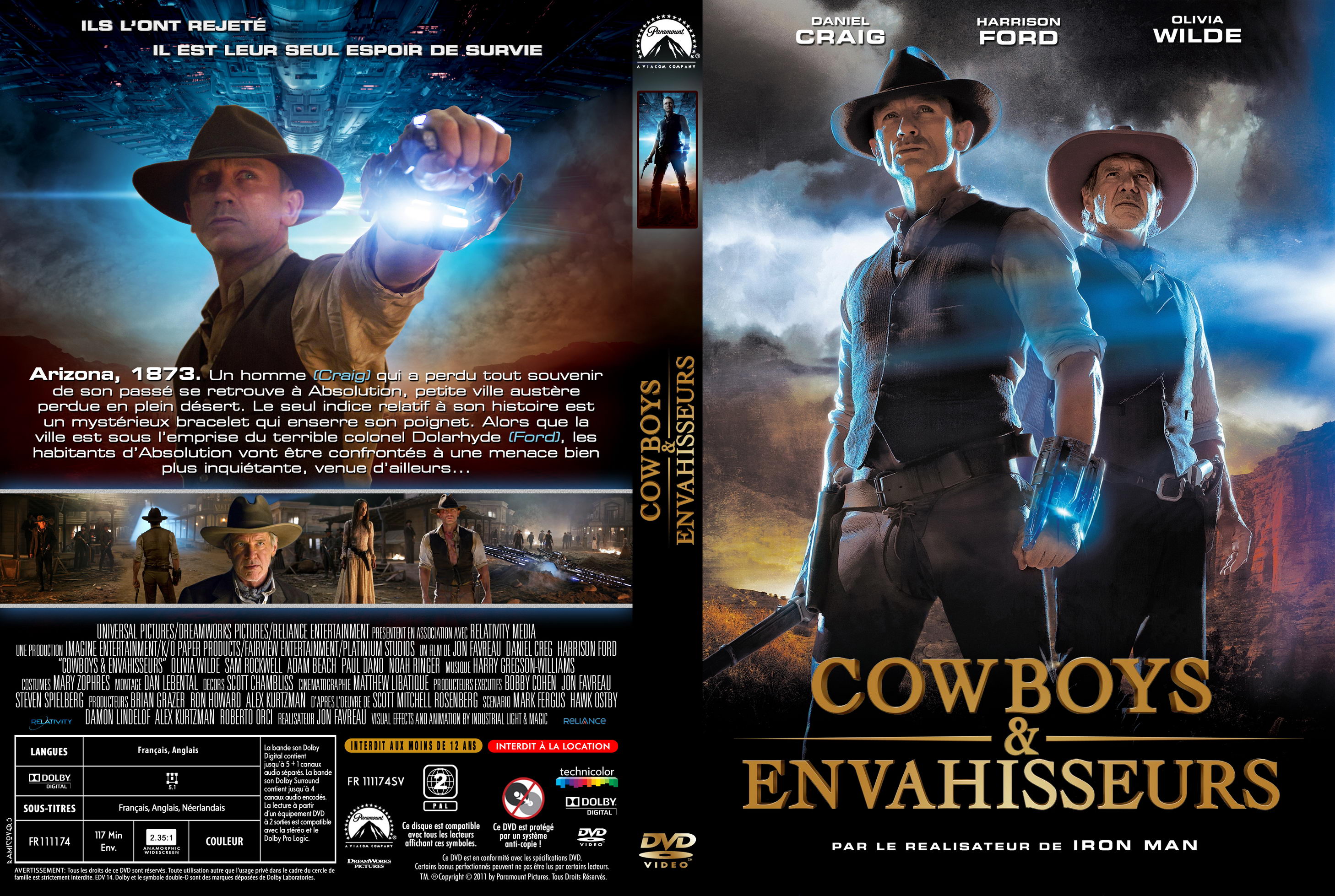 Jaquette DVD Cowboys & Envahisseurs custom v2