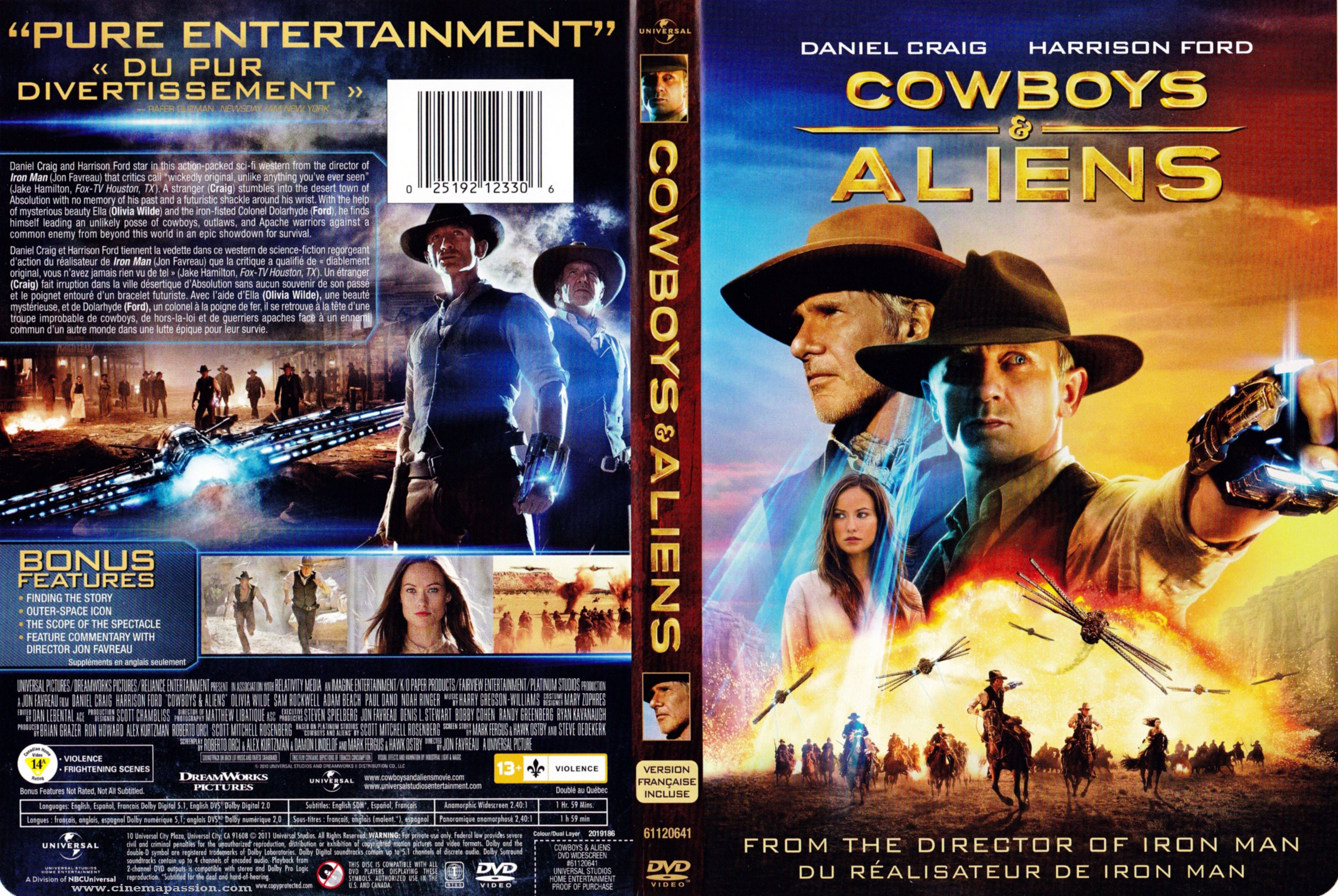 Jaquette DVD Cowboys et Aliens (Canadienne)
